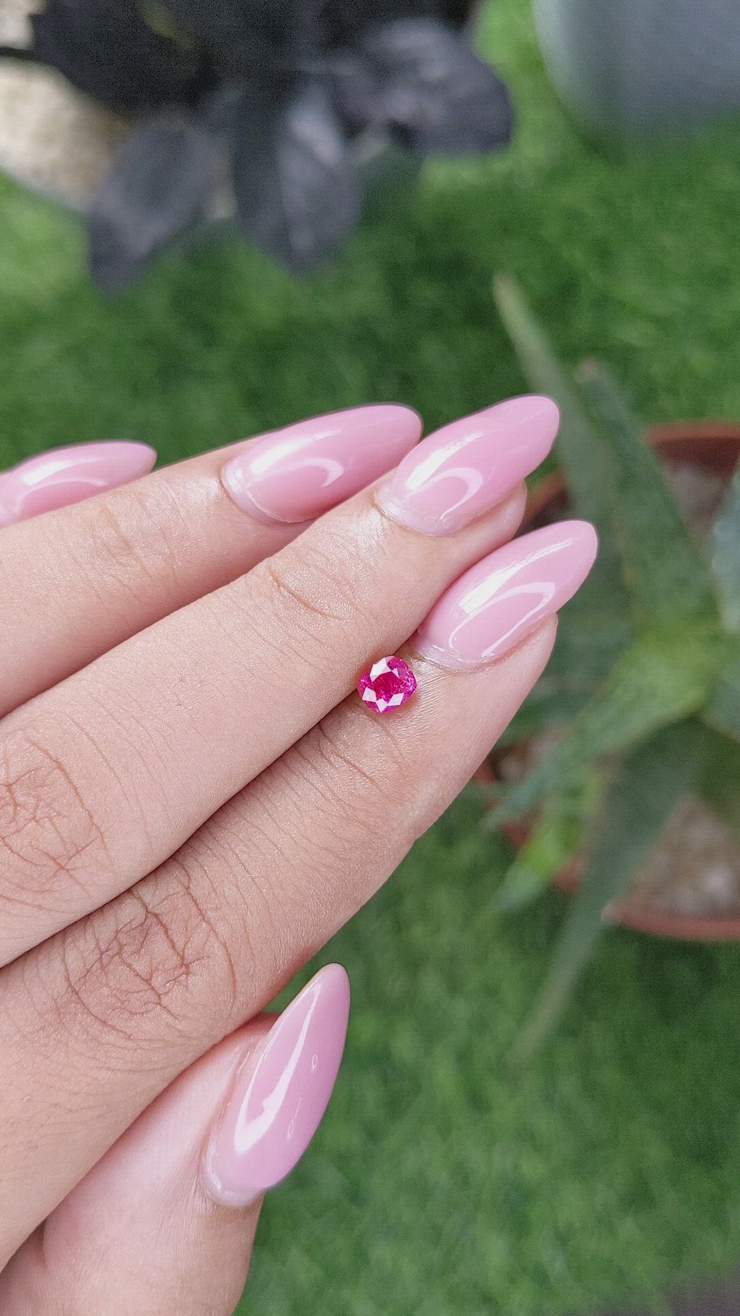 0.48 Ct. Pinkish Red Ruby from Tanzania Size Video