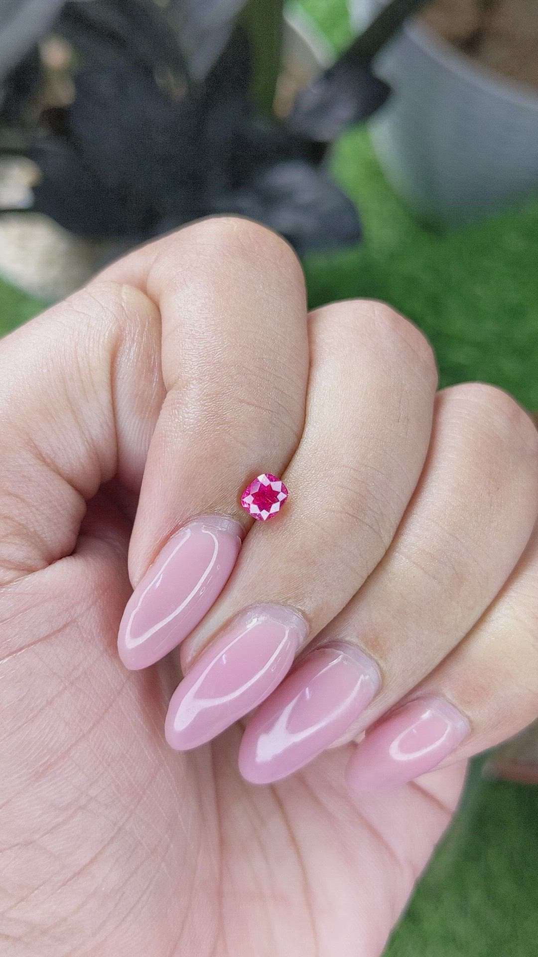0.48 Ct. Pinkish Red Ruby from Tanzania Size Video