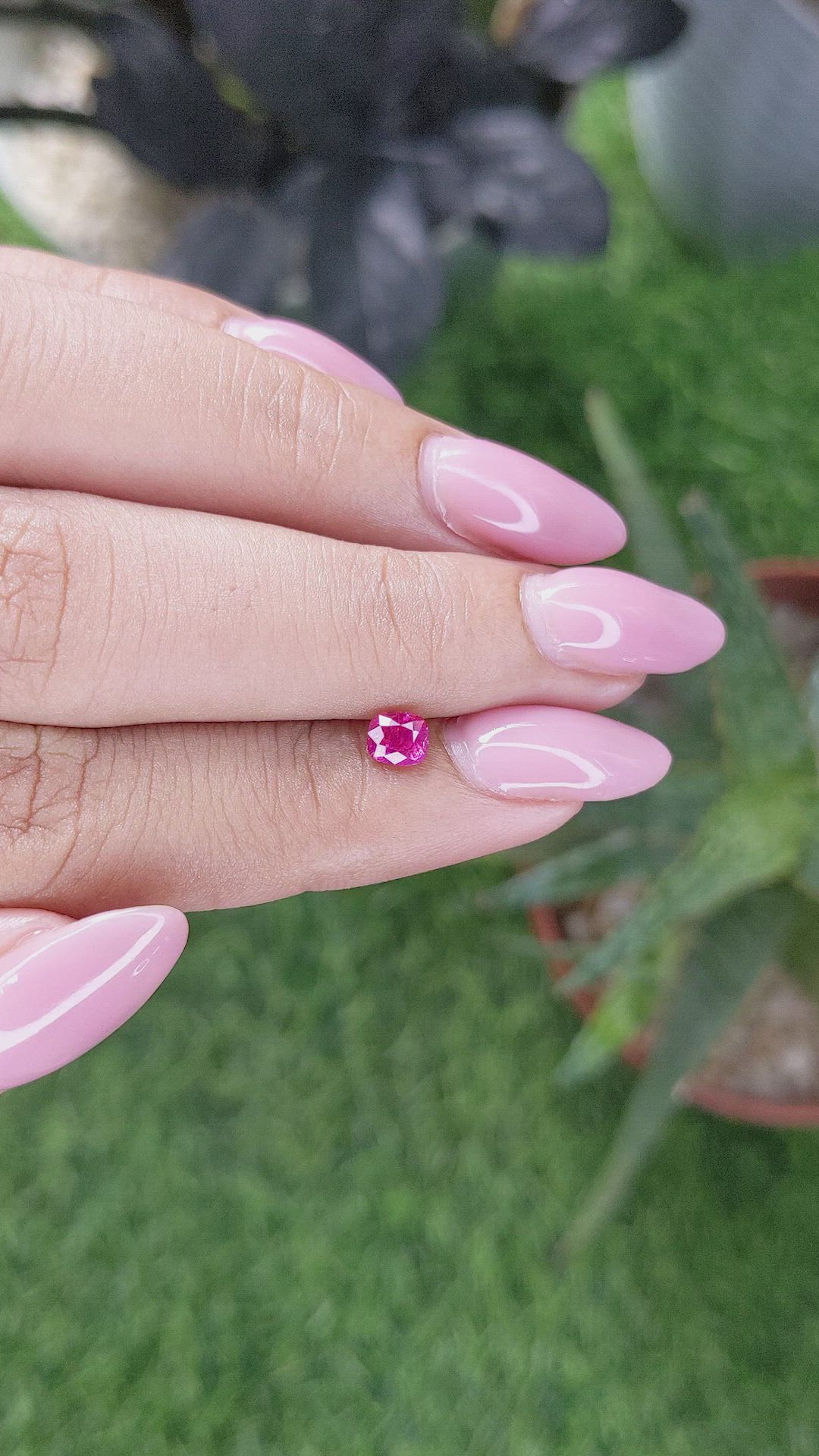 0.48 Ct. Pinkish Red Ruby from Tanzania Size Video
