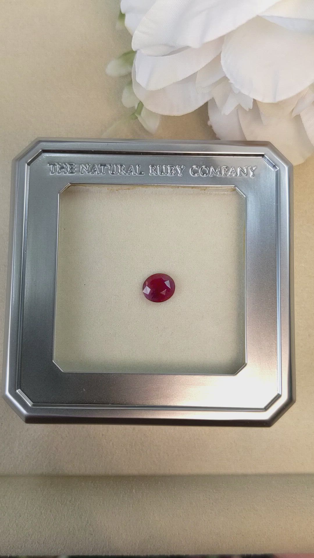 1.52 Ct. Purplish Red Ruby from Ceylon (Sri Lanka) Size Video