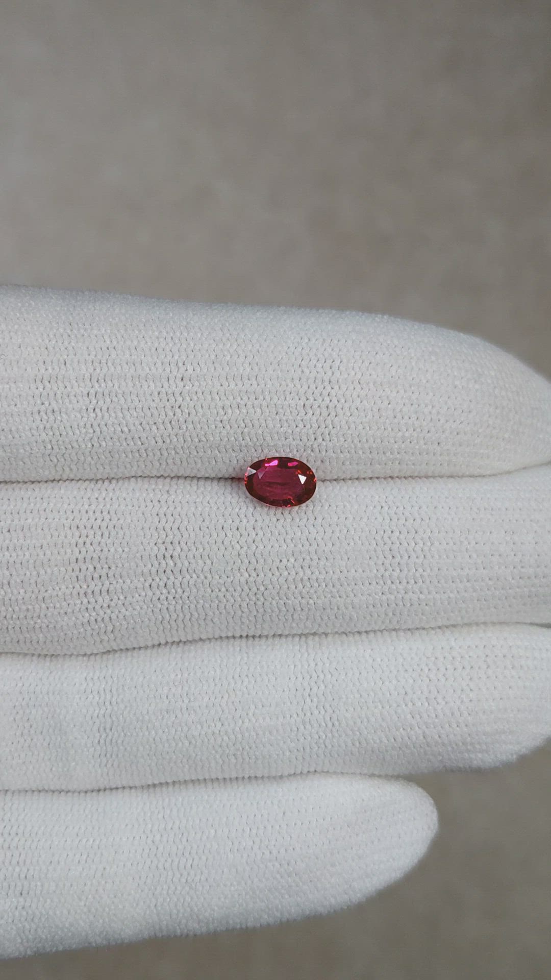 1.03 Ct. Pinkish Red Ruby from Mozambique Size Video