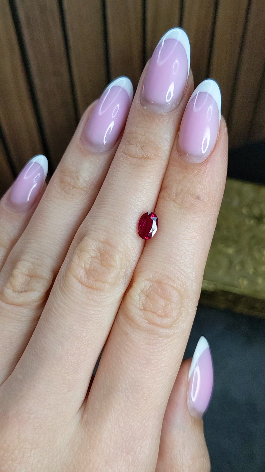 1.03 Ct. Pinkish Red Ruby from Mozambique Size Video