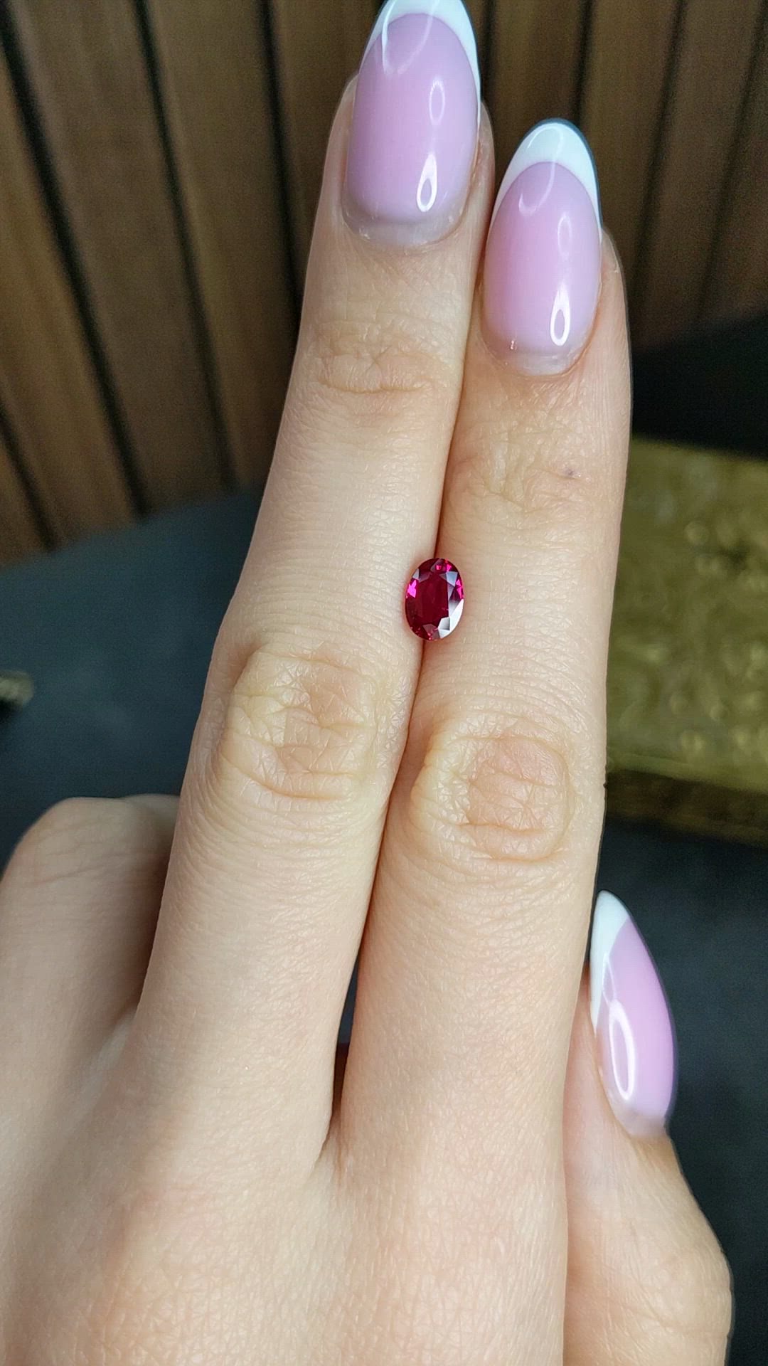 1.03 Ct. Pinkish Red Ruby from Mozambique Size Video