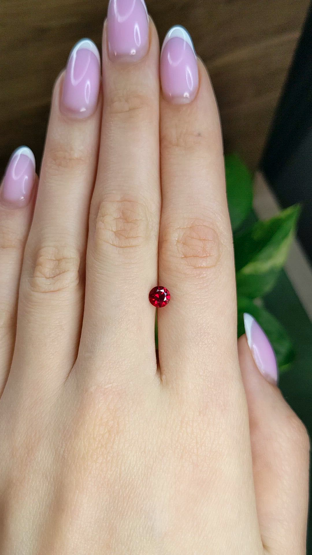 0.66 Ct. Ruby from Mozambique Size Video