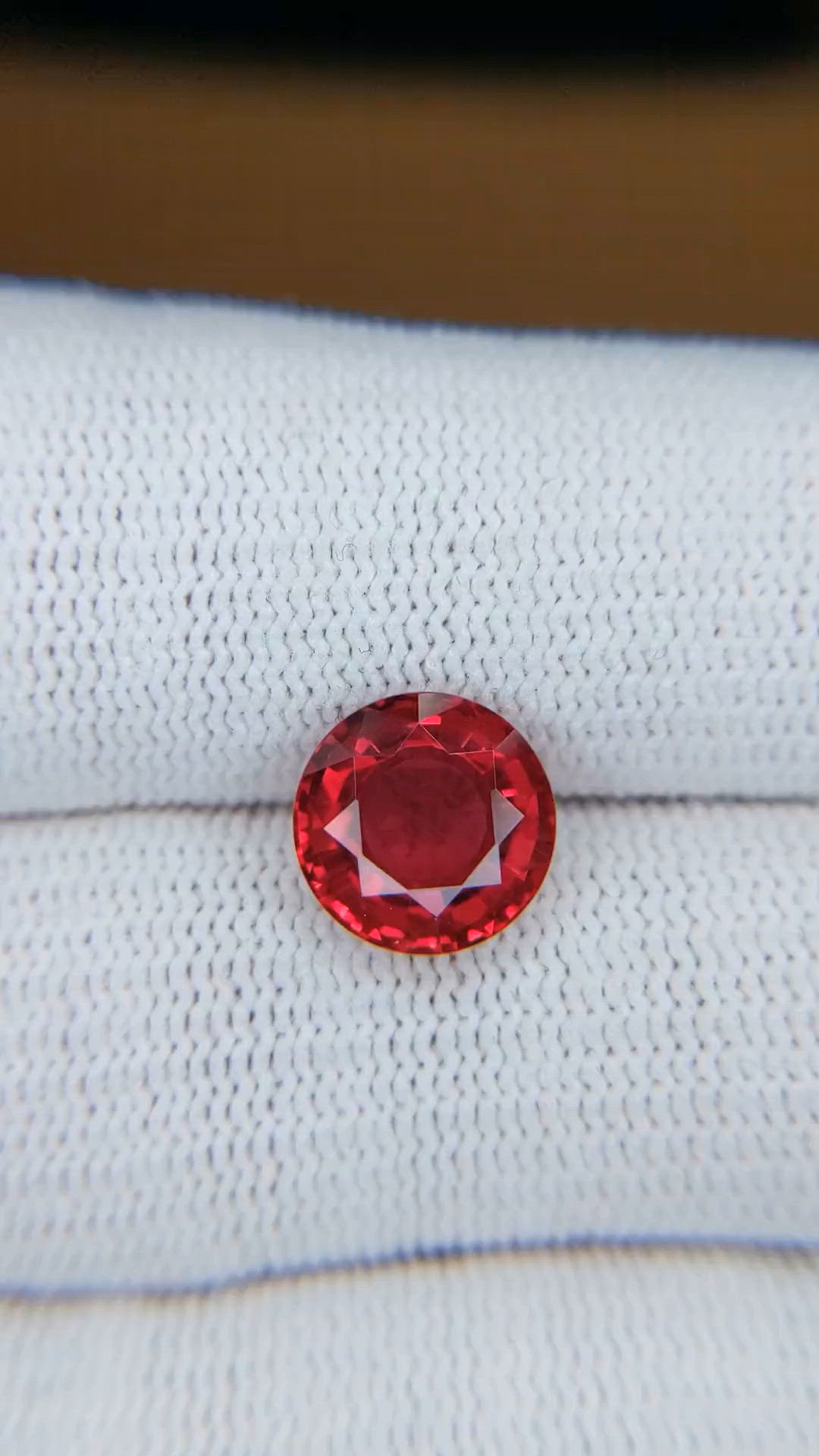 3.54 Ct. Ruby from Mozambique Size Video
