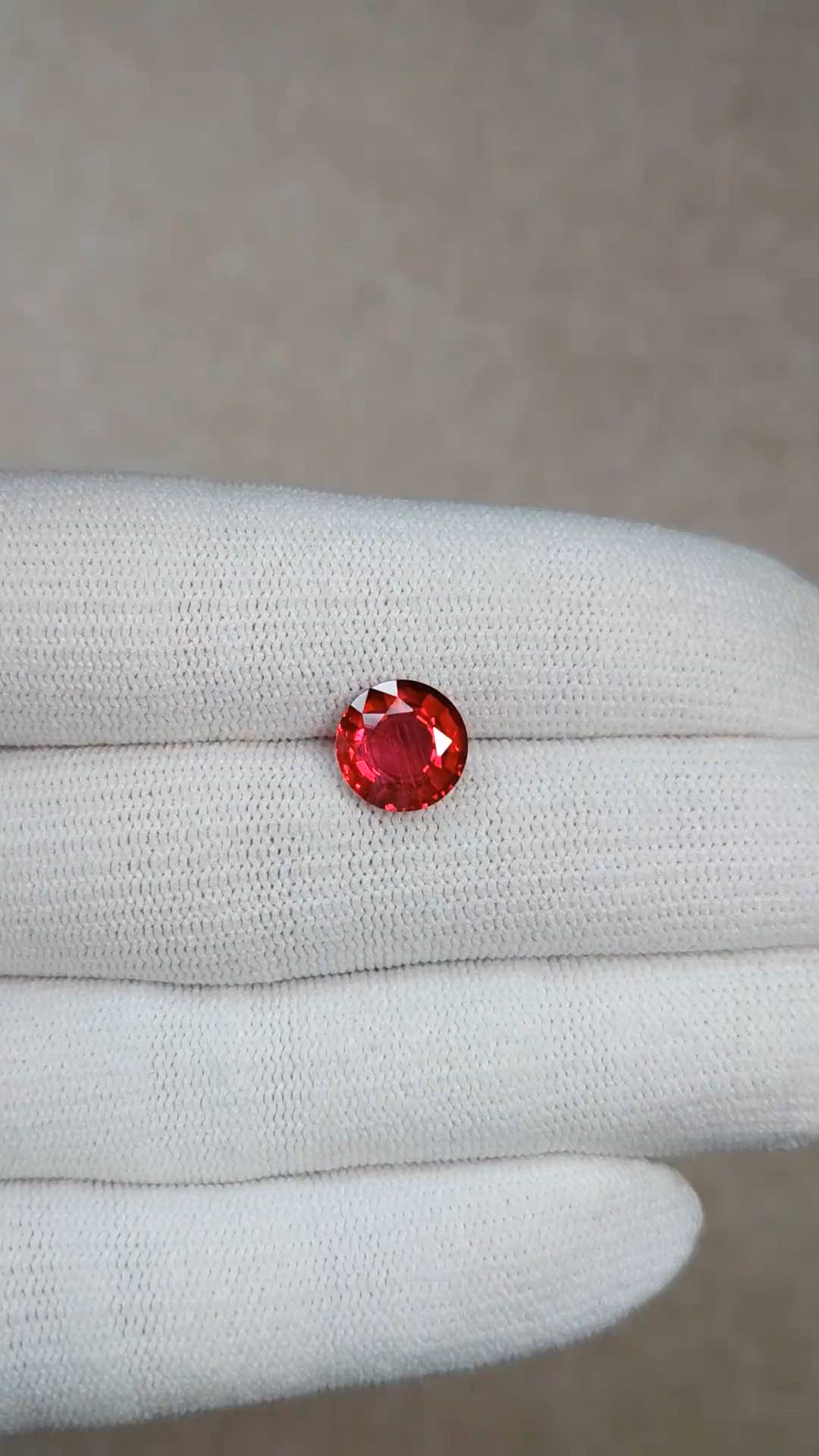 3.54 Ct. Ruby from Mozambique Size Video