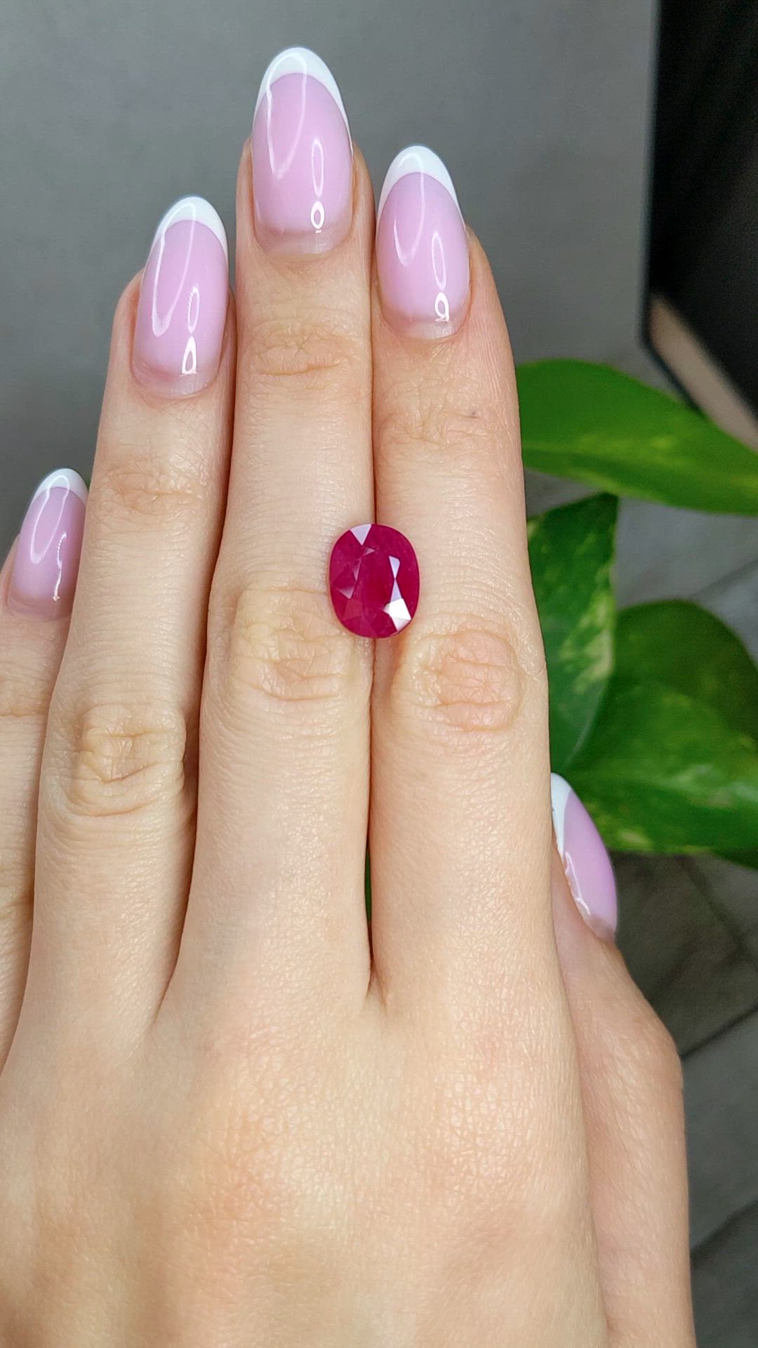 4.16 Ct. Pinkish Red Ruby from Mozambique Size Video