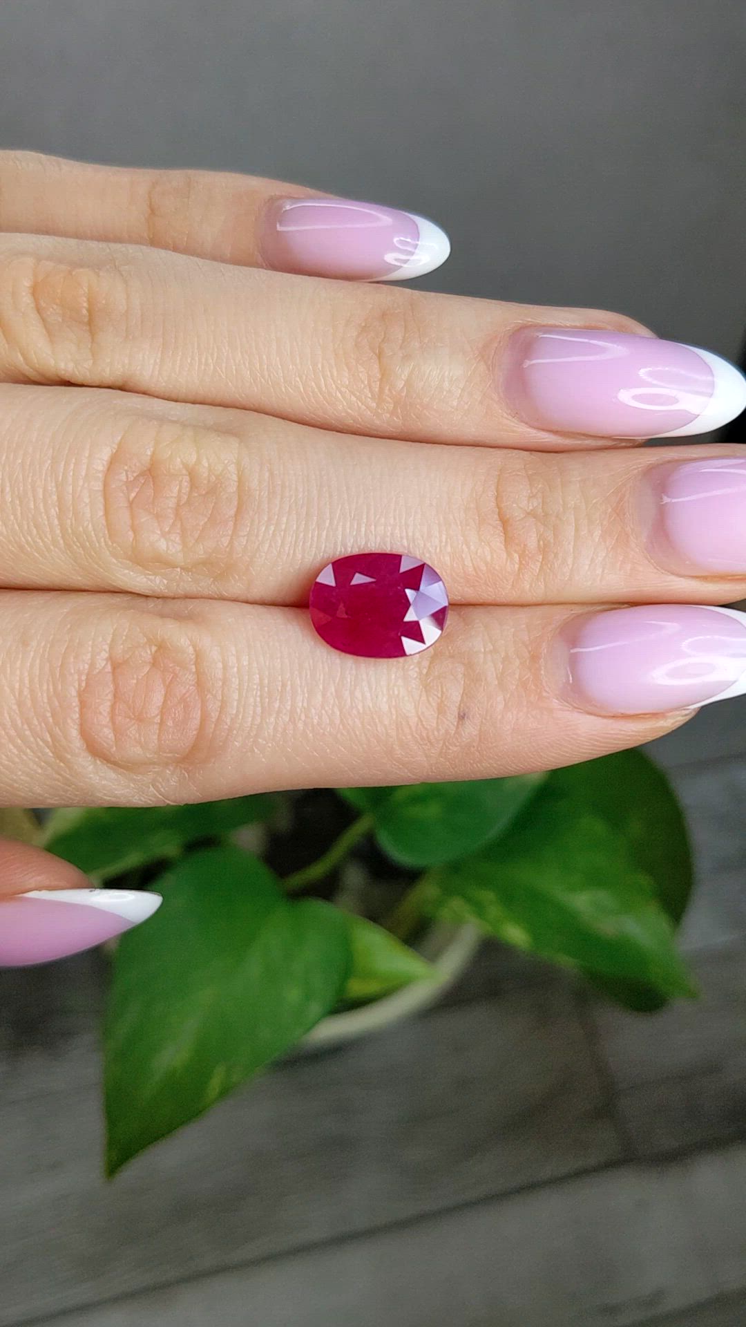 4.16 Ct. Pinkish Red Ruby from Mozambique Size Video