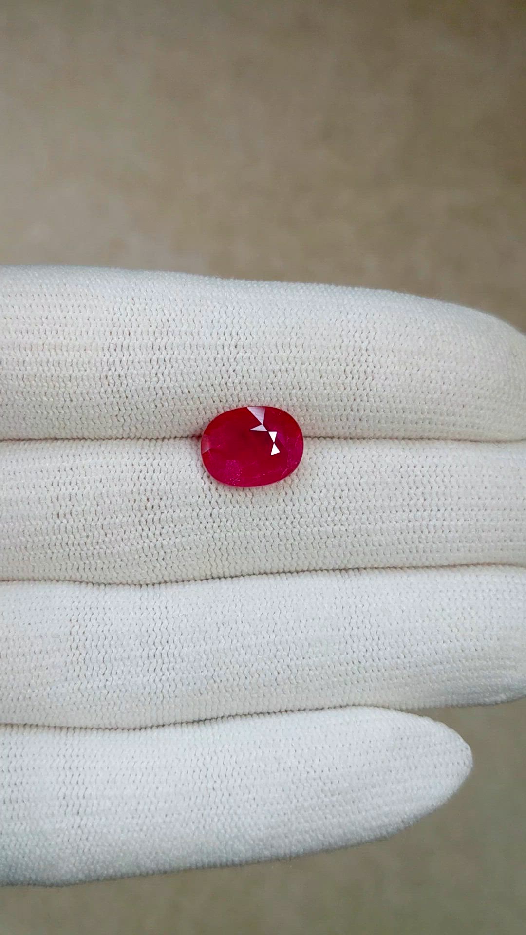 3.74 Ct. Ruby from Mozambique Size Video