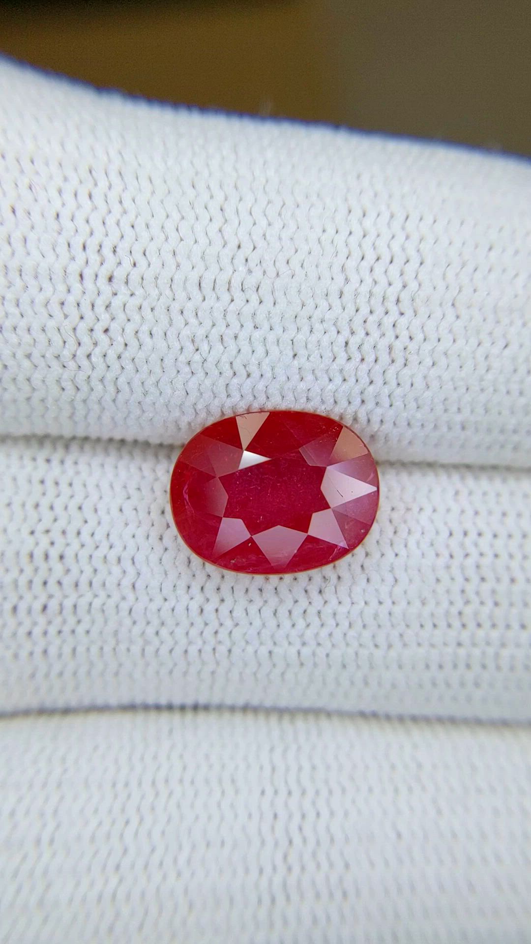 3.74 Ct. Ruby from Mozambique Size Video