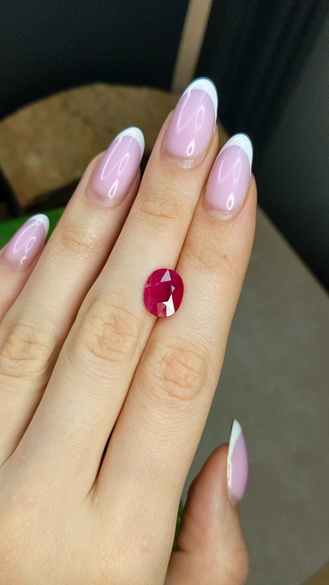 3.74 Ct. Ruby from Mozambique Size Video