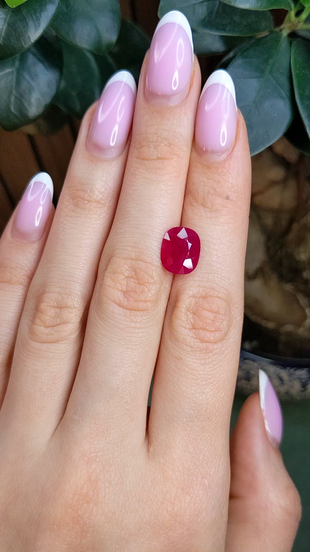 3.90 Ct. Pinkish Red Ruby from Mozambique Size Video