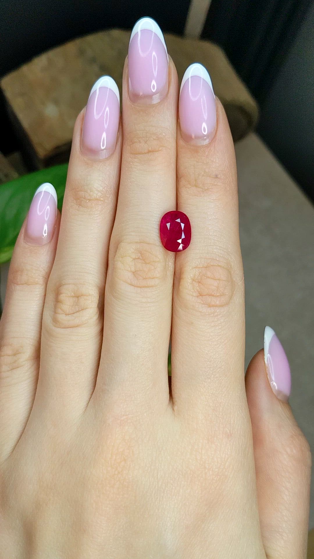 3.33 Ct. Ruby from Mozambique Size Video