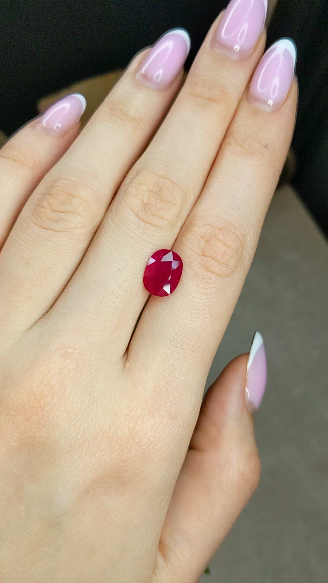 3.33 Ct. Ruby from Mozambique Size Video