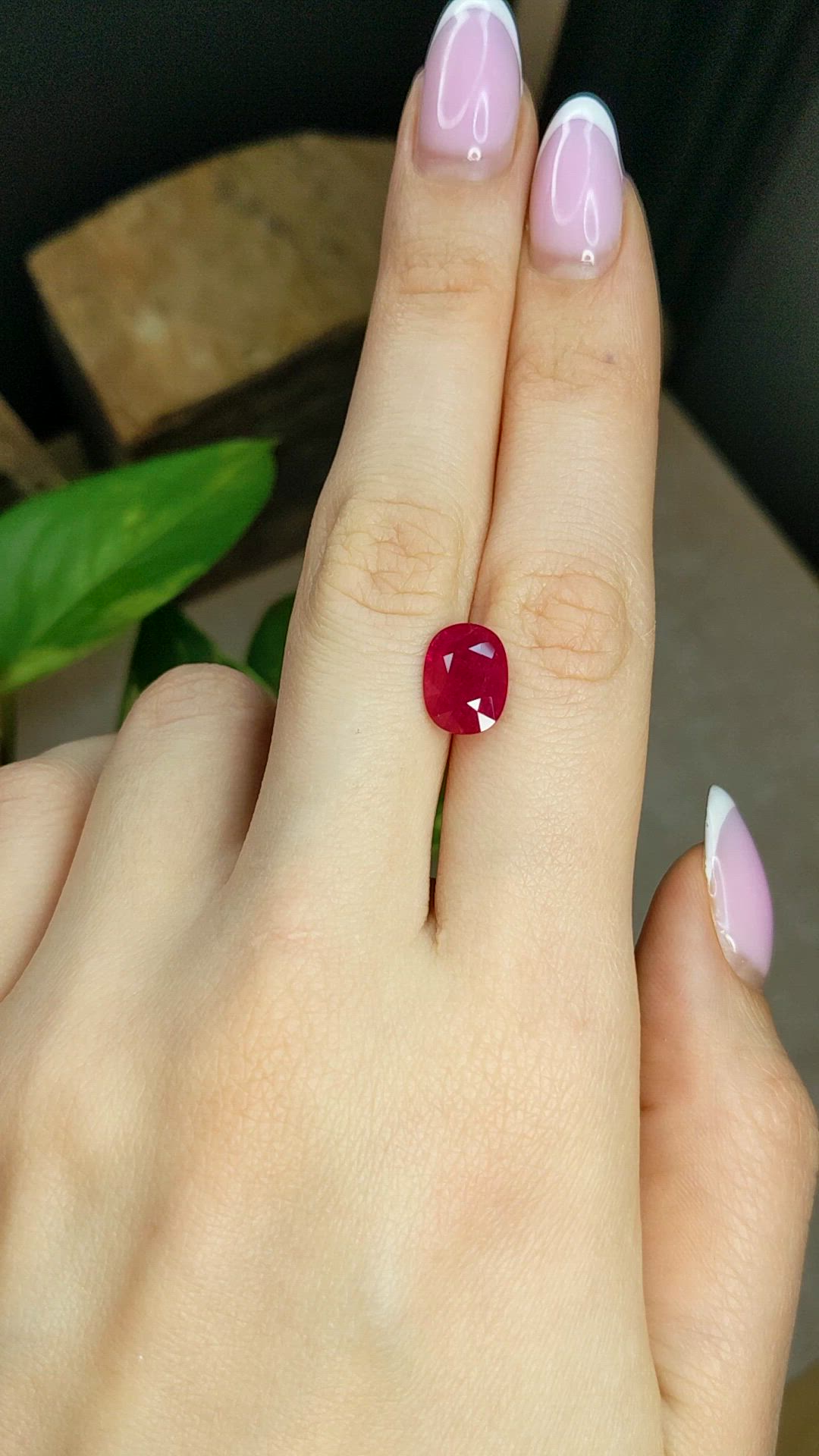 3.33 Ct. Ruby from Mozambique Size Video
