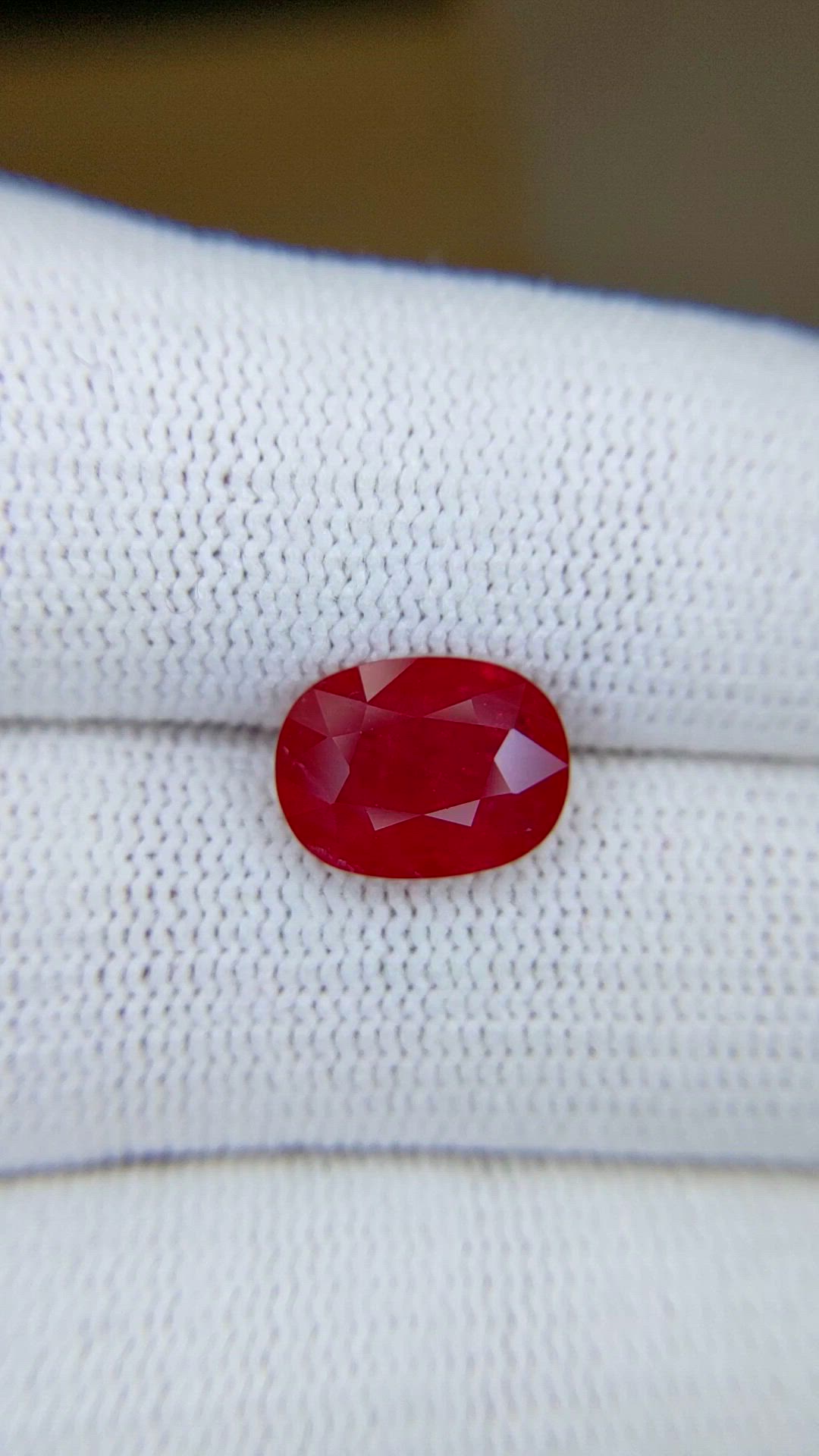 3.33 Ct. Ruby from Mozambique Size Video