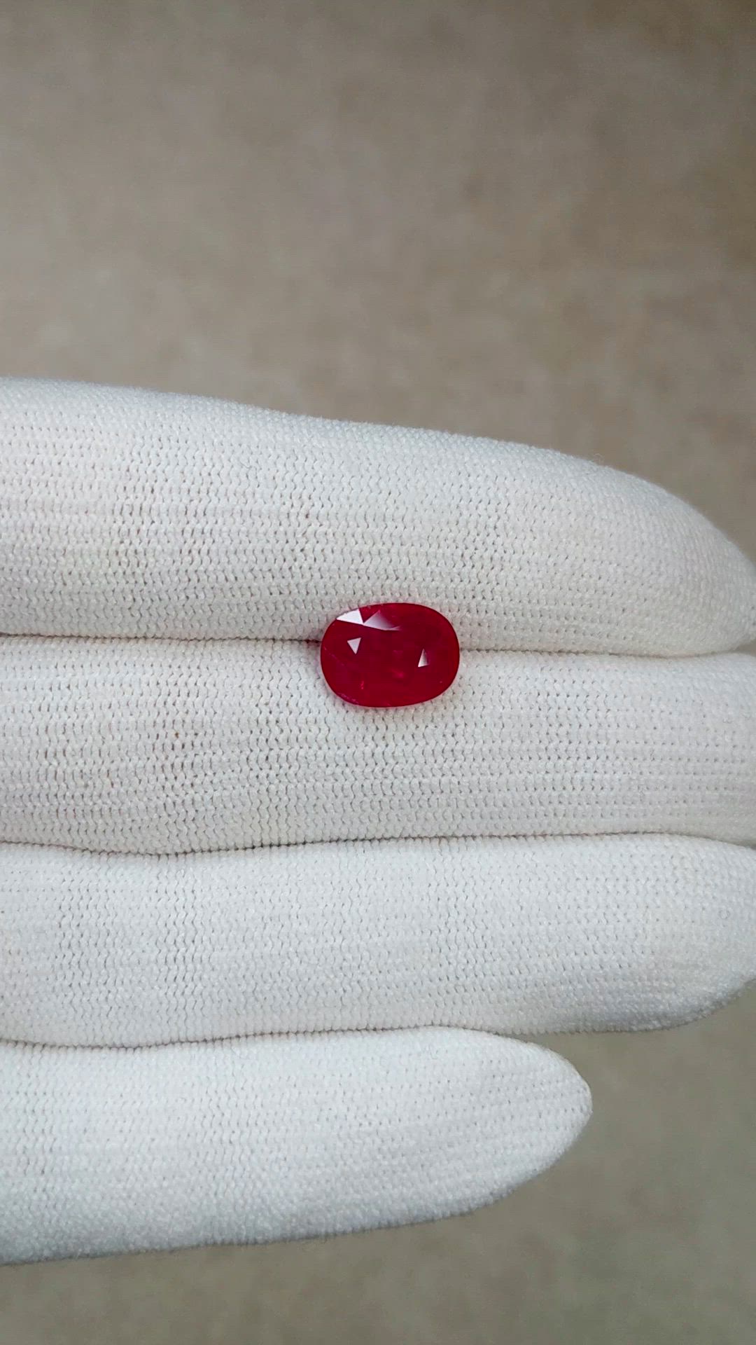 3.33 Ct. Ruby from Mozambique Size Video