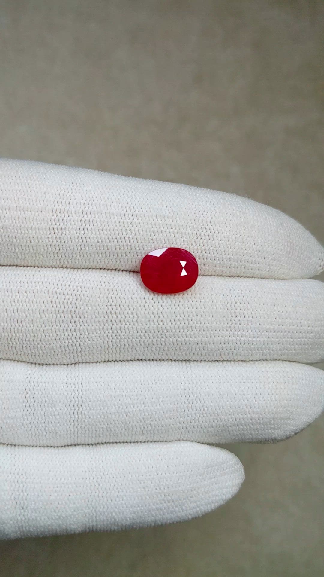 3.32 Ct. Ruby from Mozambique Size Video