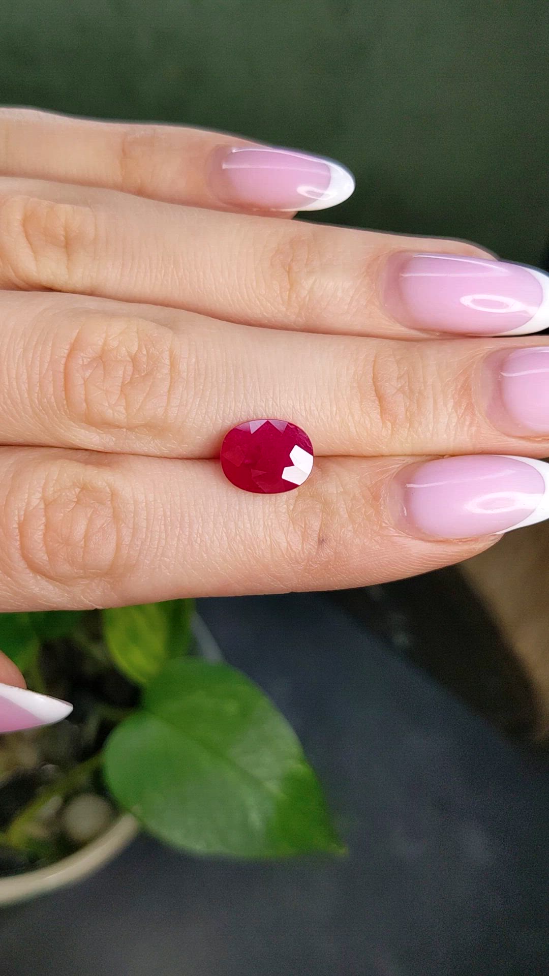 3.32 Ct. Ruby from Mozambique Size Video