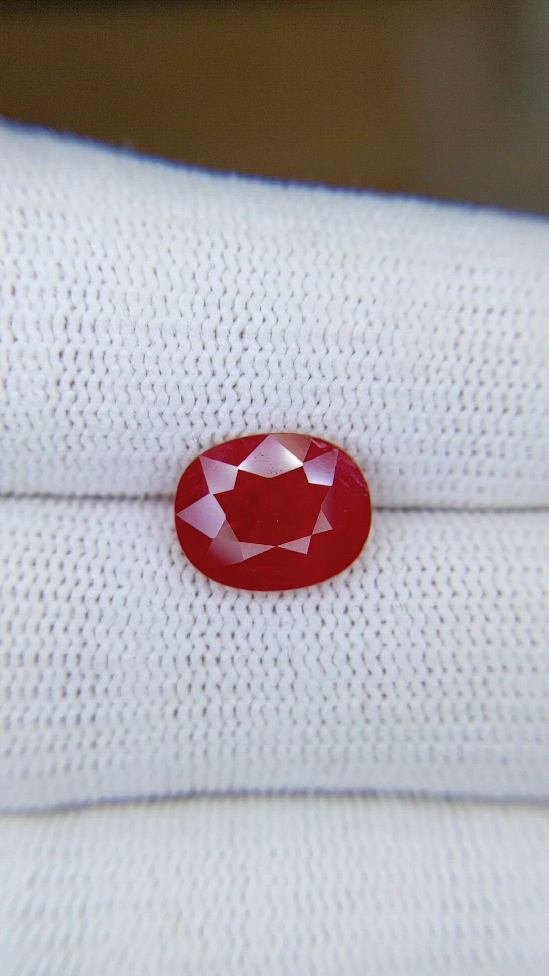 3.32 Ct. Ruby from Mozambique Size Video