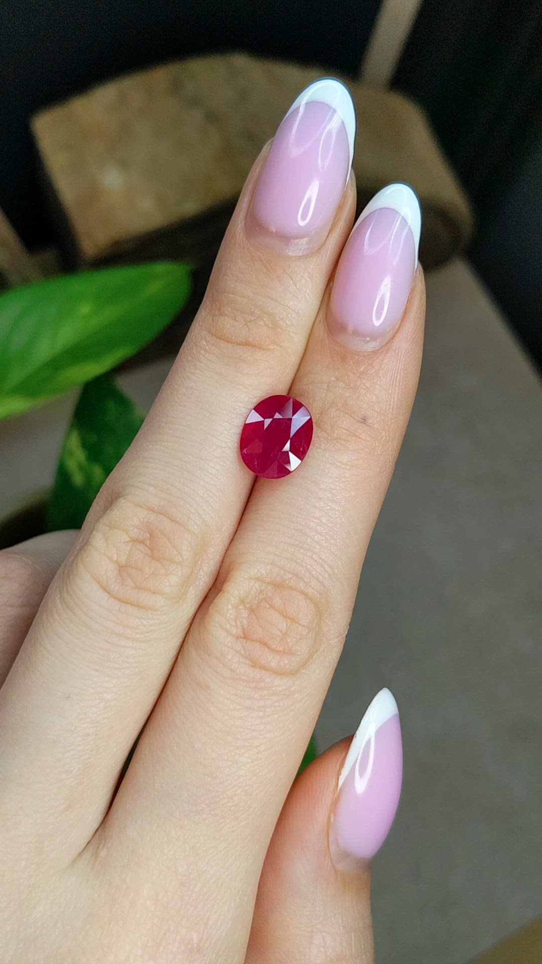 3.11 Ct. Pinkish Red Ruby from Mozambique Size Video