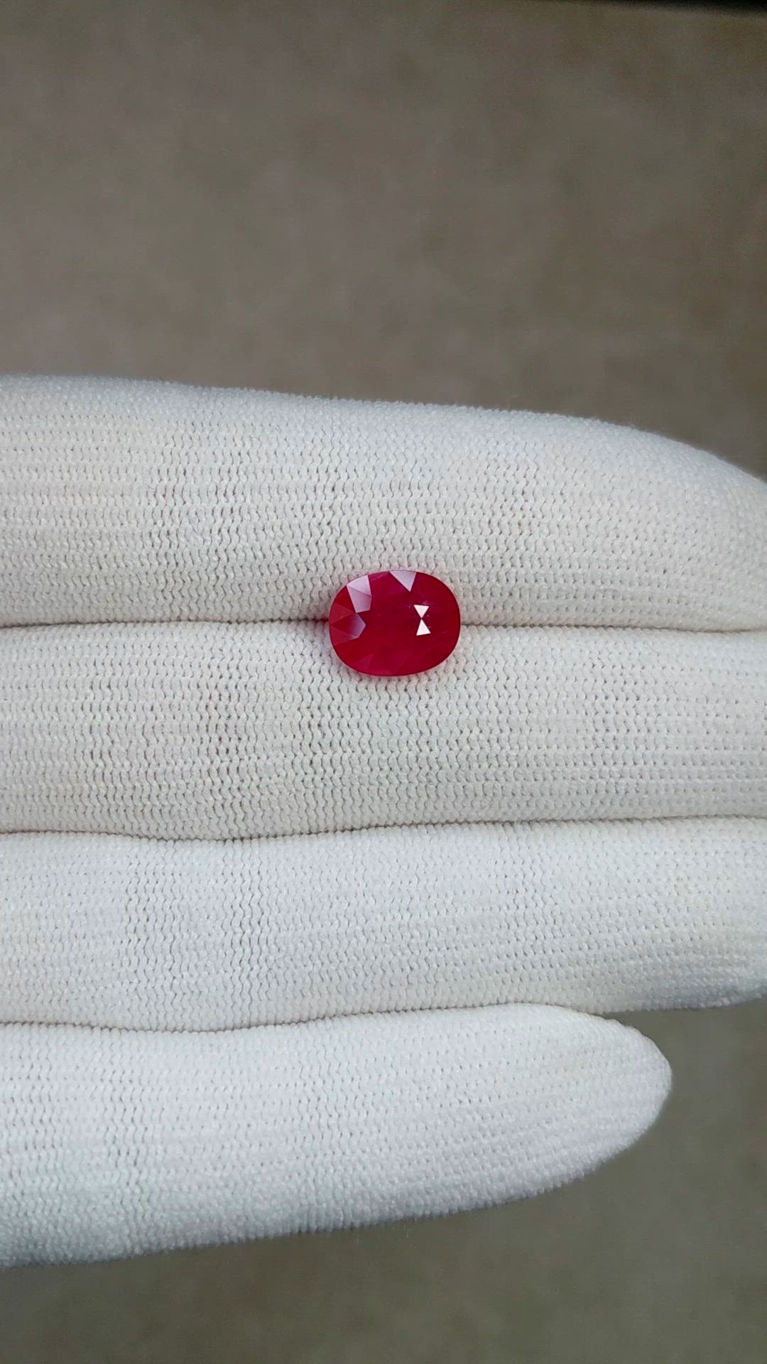 3.68 Ct. Ruby from Mozambique Size Video