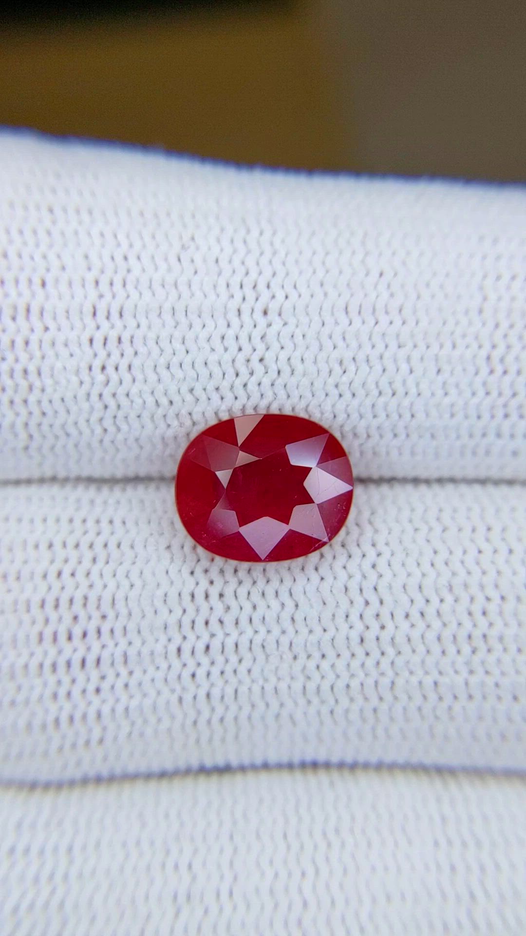 3.42 Ct. Ruby from Mozambique Size Video