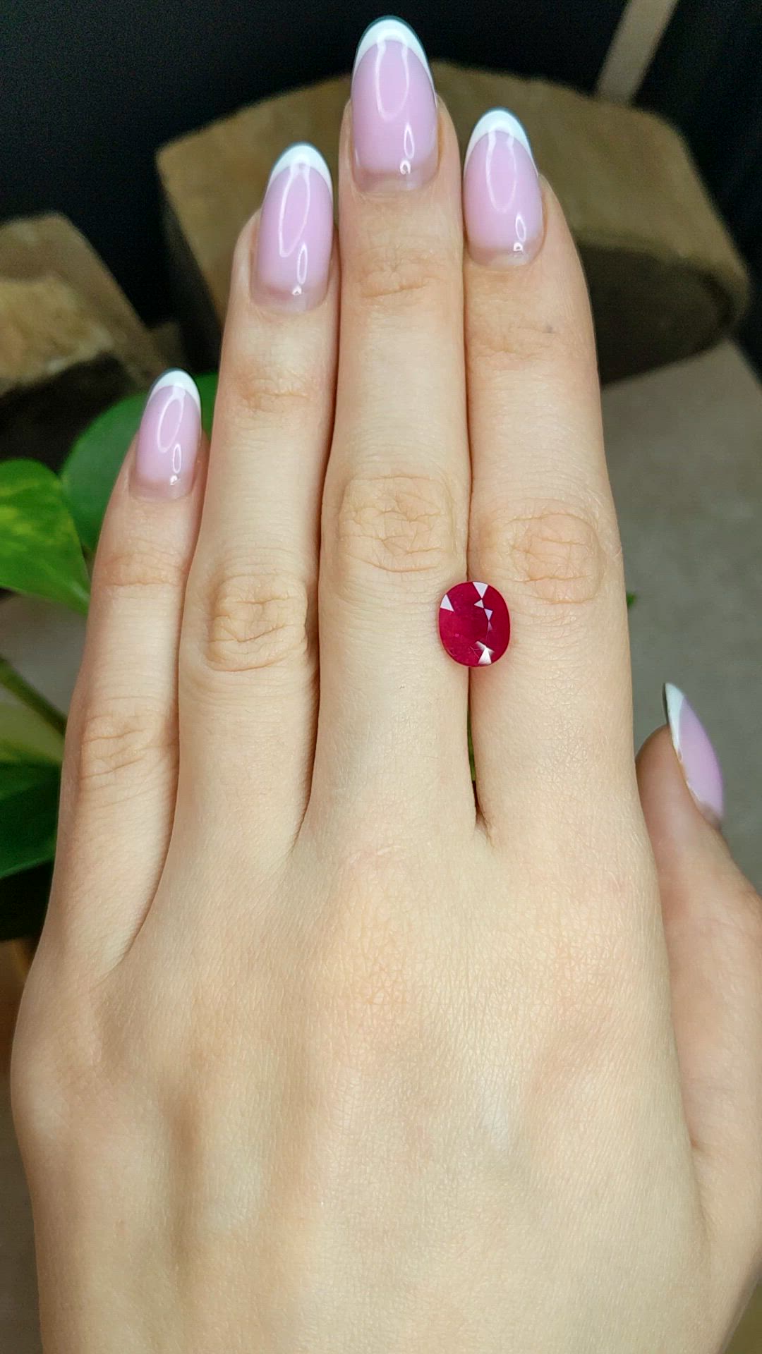 3.42 Ct. Ruby from Mozambique Size Video