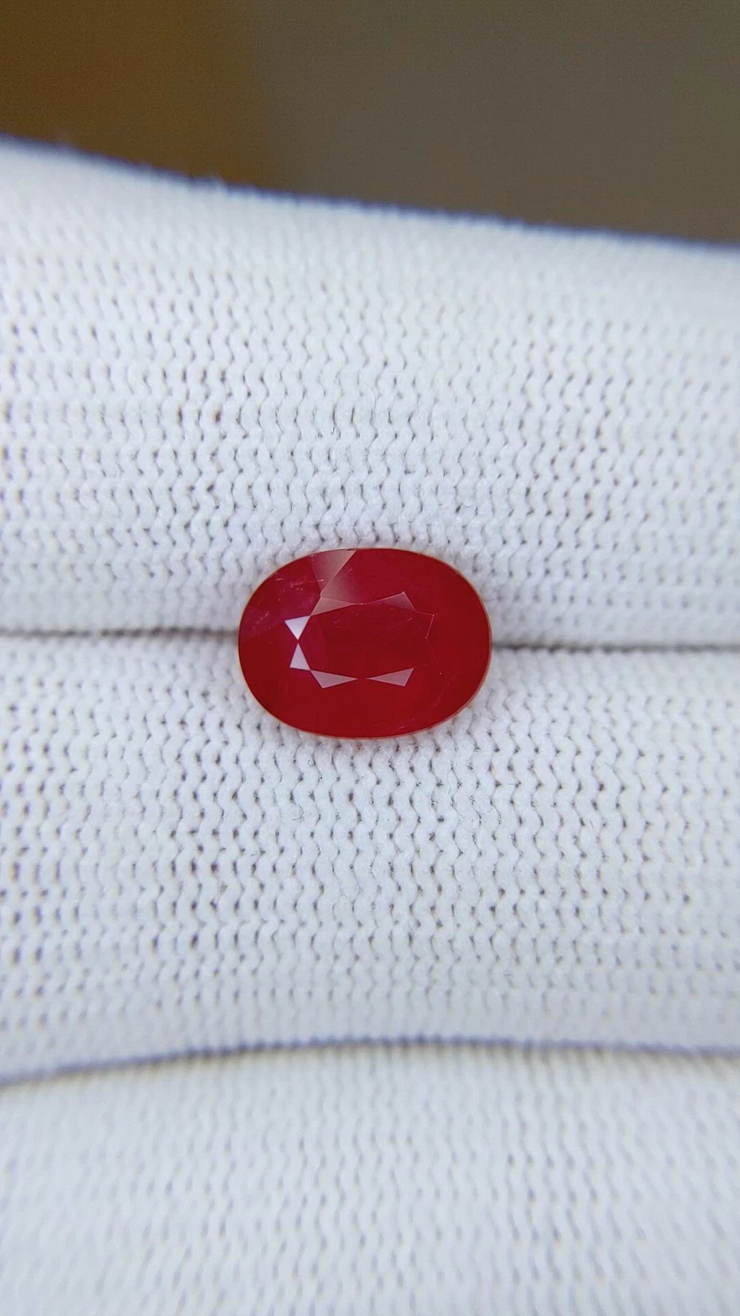 3.24 Ct. Ruby from Mozambique Size Video