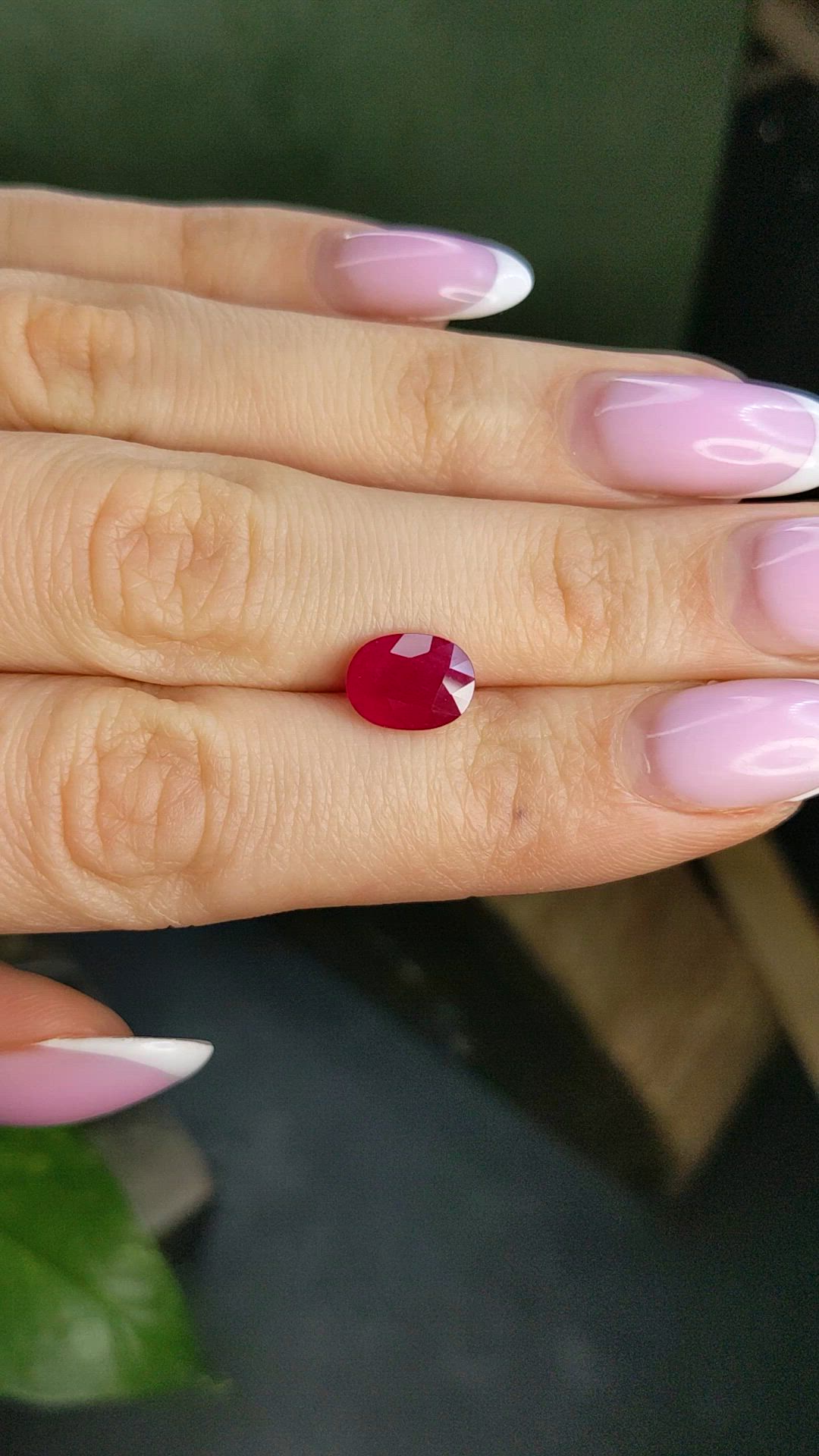 2.51 Ct. Purplish Red Ruby from Mozambique Size Video