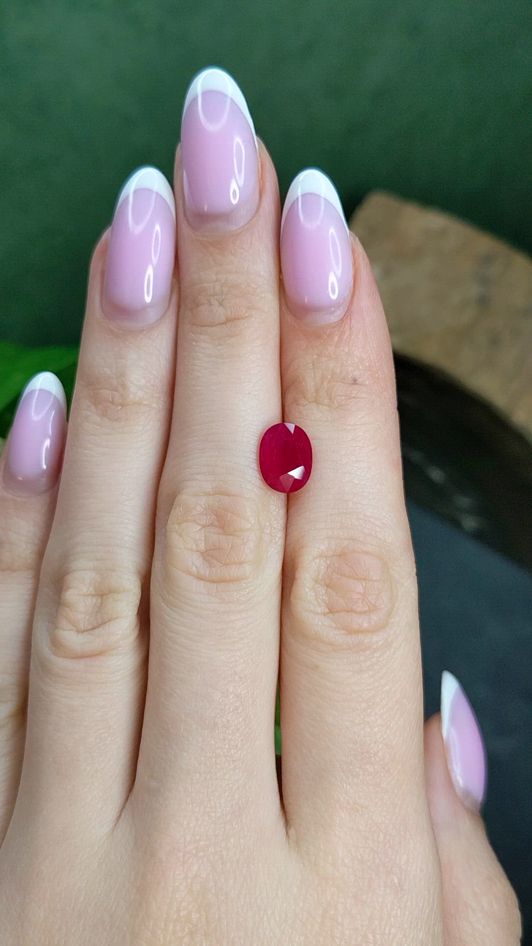 2.51 Ct. Purplish Red Ruby from Mozambique Size Video