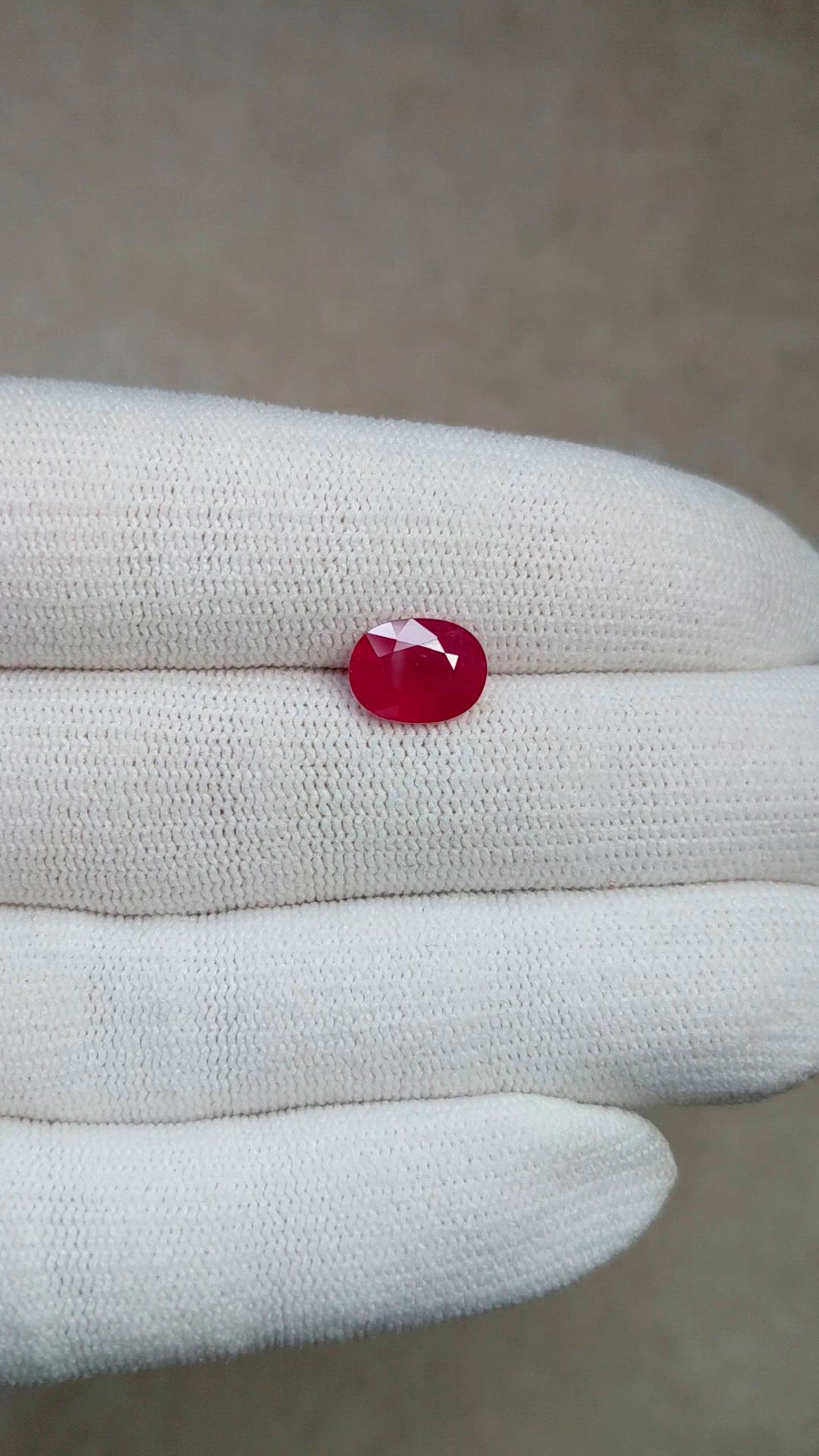 2.51 Ct. Purplish Red Ruby from Mozambique Size Video