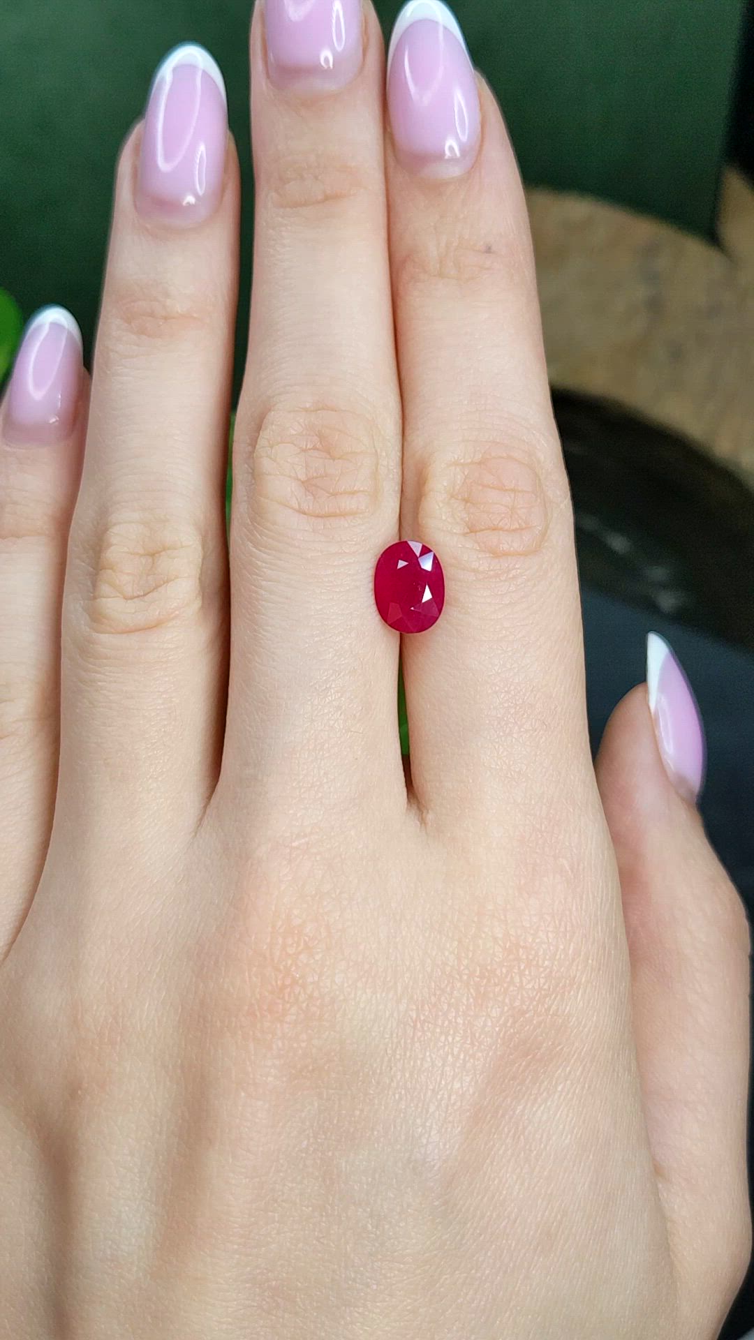 2.51 Ct. Purplish Red Ruby from Mozambique Size Video