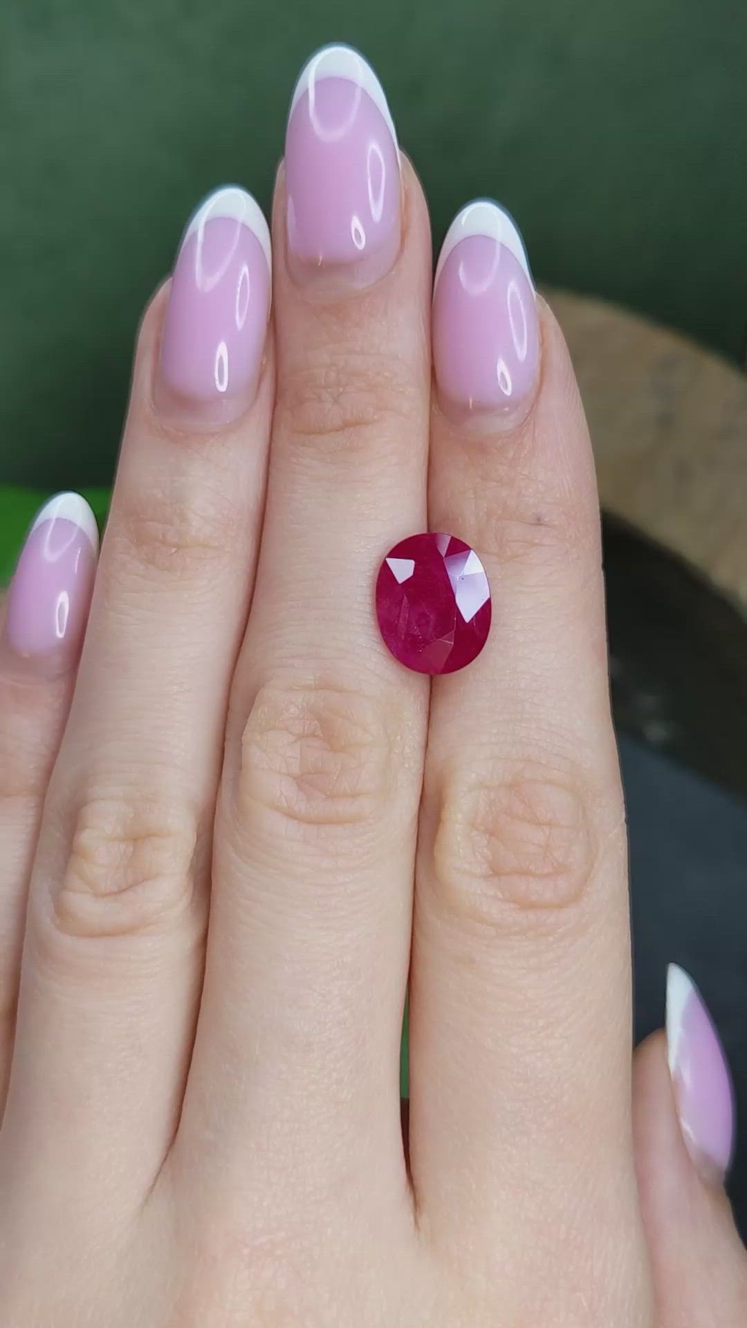 5.63 Ct. Pinkish Red Ruby from Mozambique Size Video