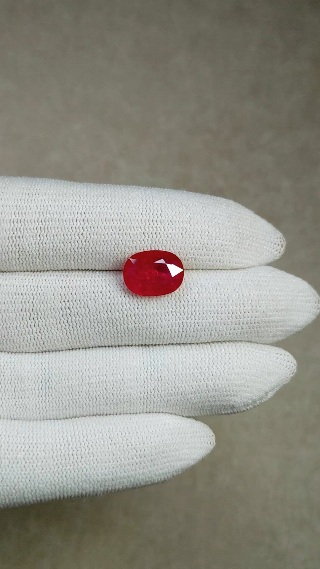 4.09 Ct. Ruby from Mozambique Size Video