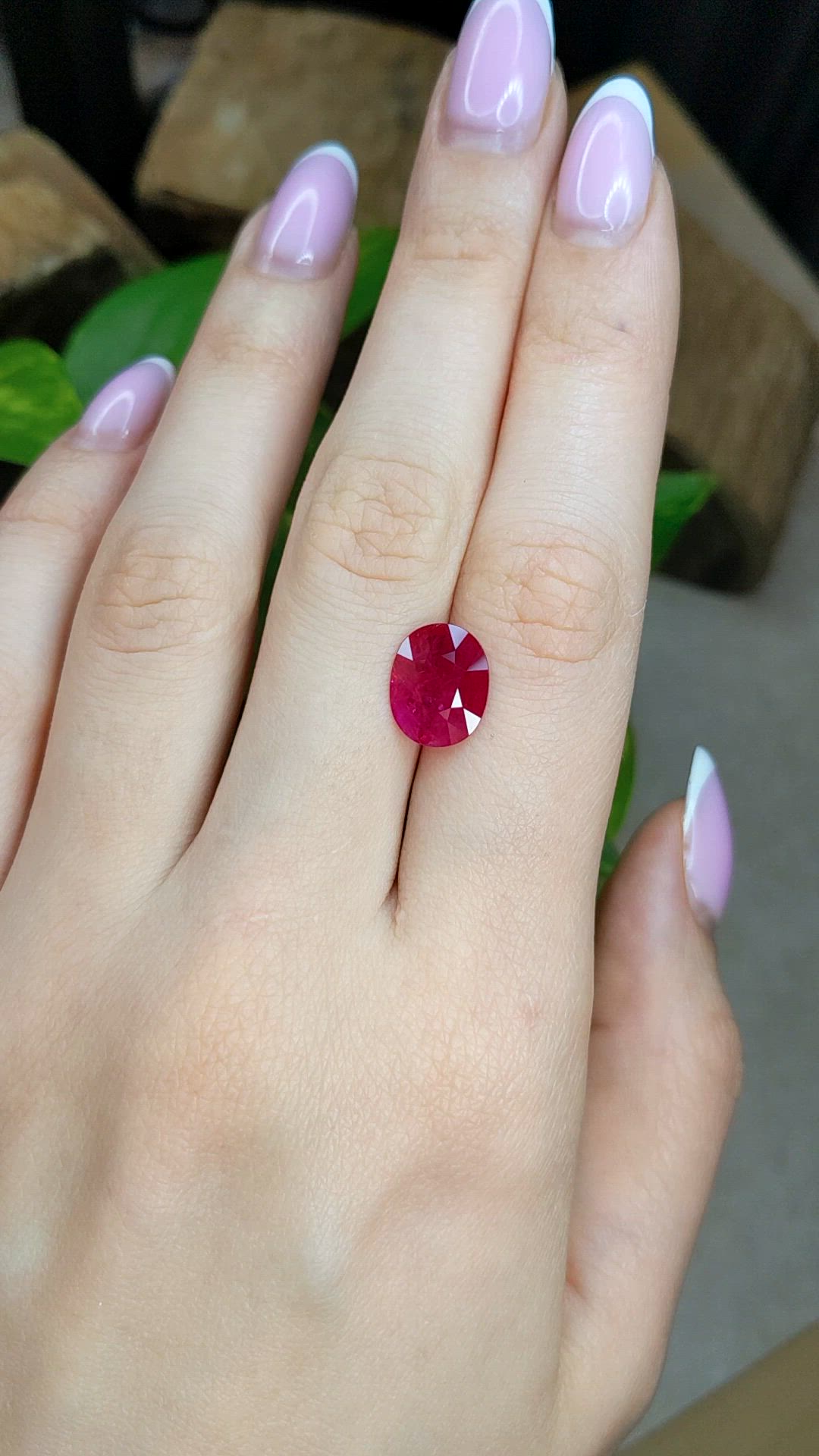 3.54 Ct. Ruby from Mozambique Size Video