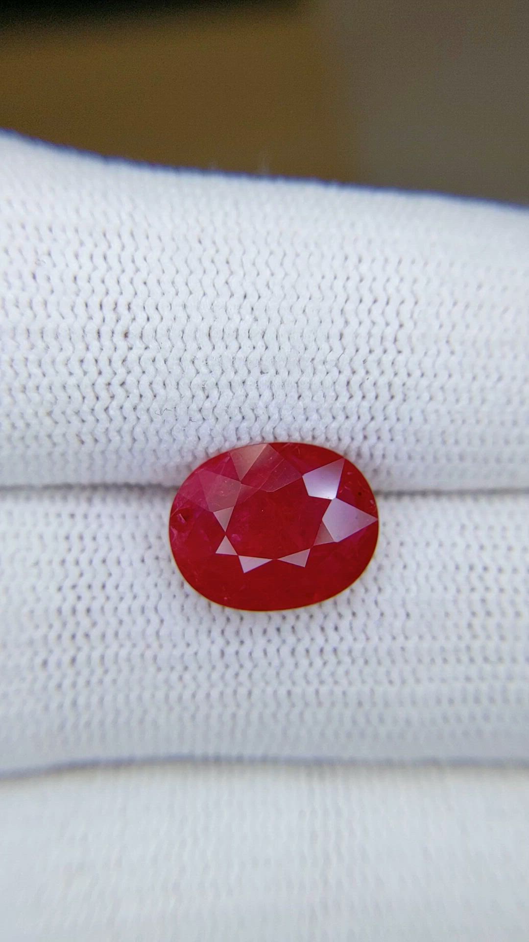 3.54 Ct. Ruby from Mozambique Size Video
