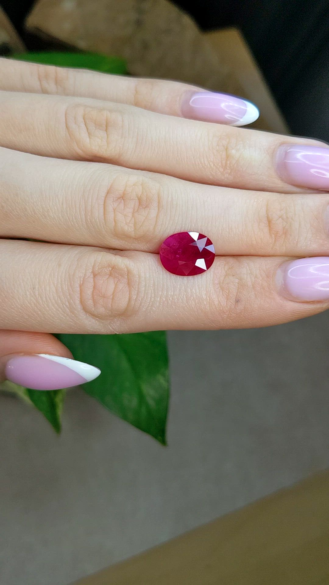 3.54 Ct. Ruby from Mozambique Size Video