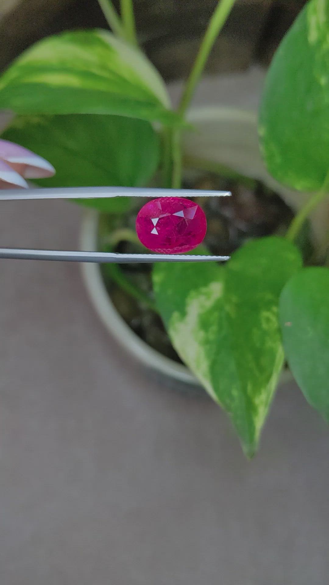 3.54 Ct. Ruby from Mozambique Size Video