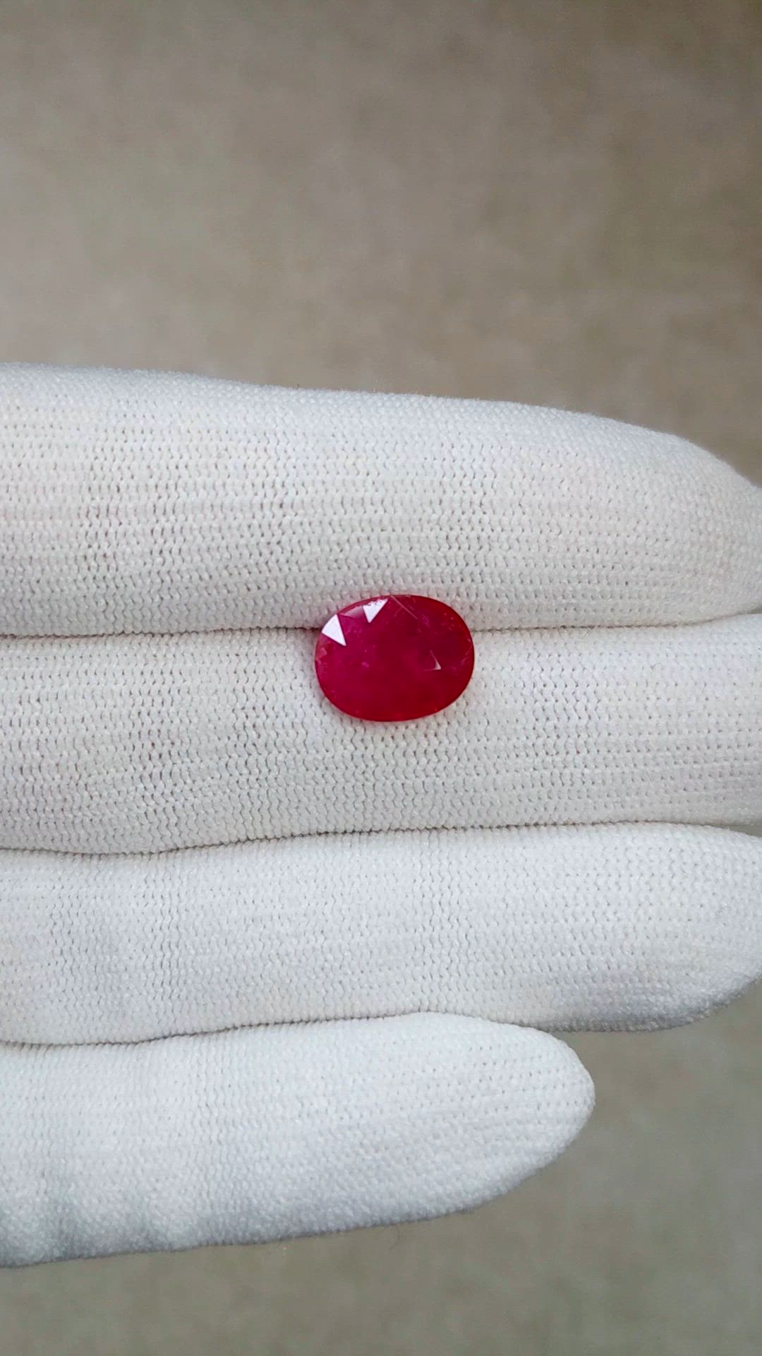 3.54 Ct. Ruby from Mozambique Size Video