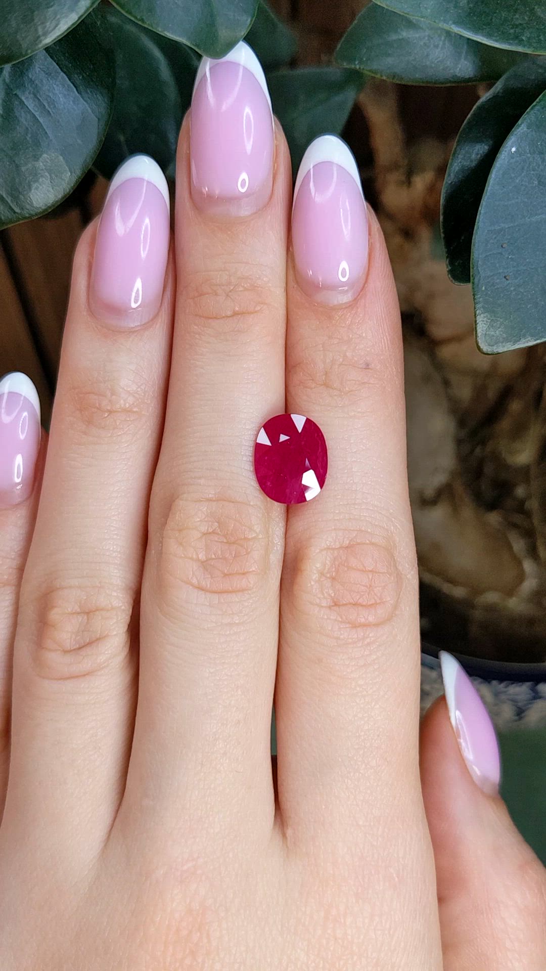 4.32 Ct. Pinkish Red Ruby from Mozambique Size Video