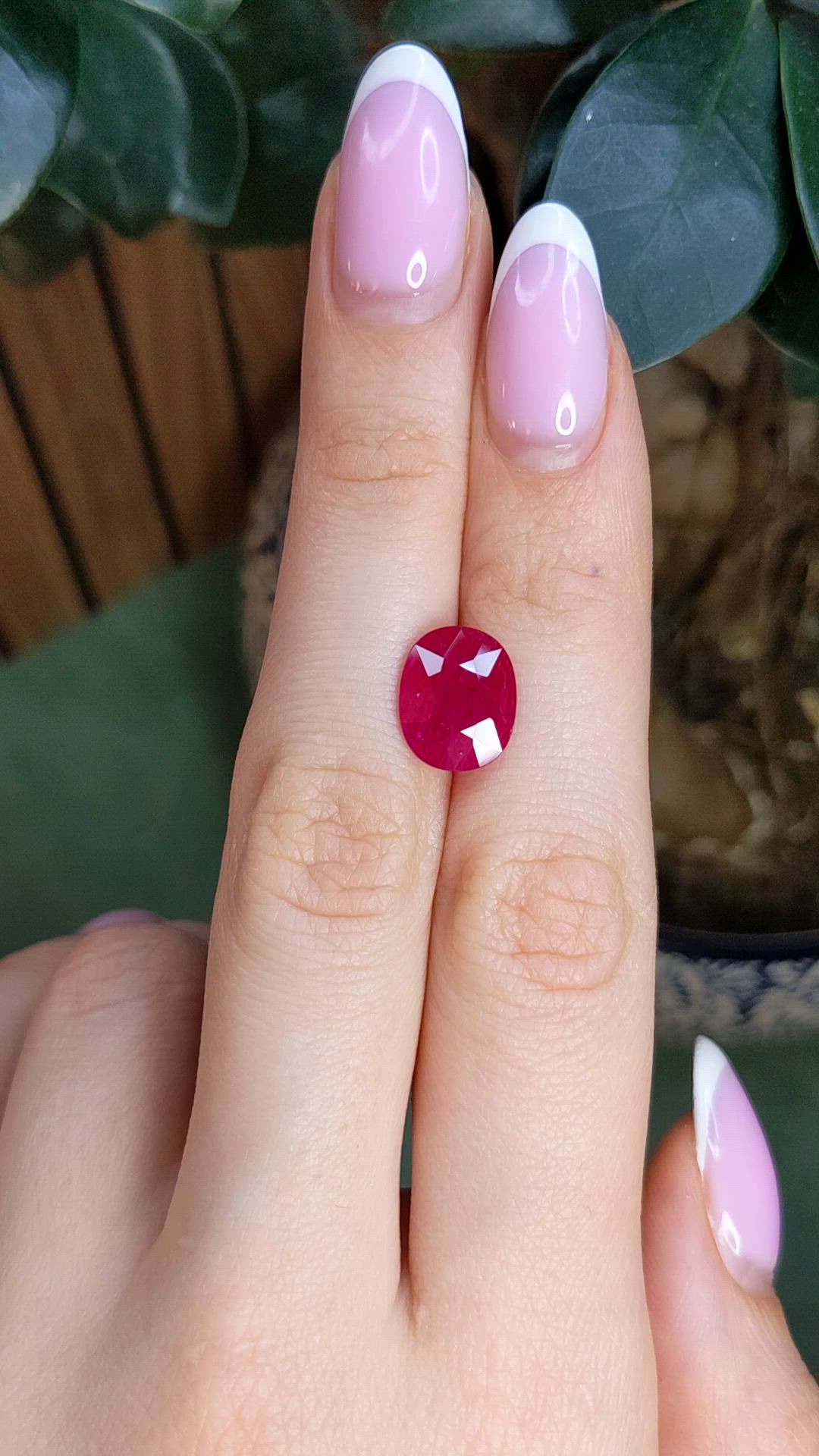 4.32 Ct. Pinkish Red Ruby from Mozambique Size Video