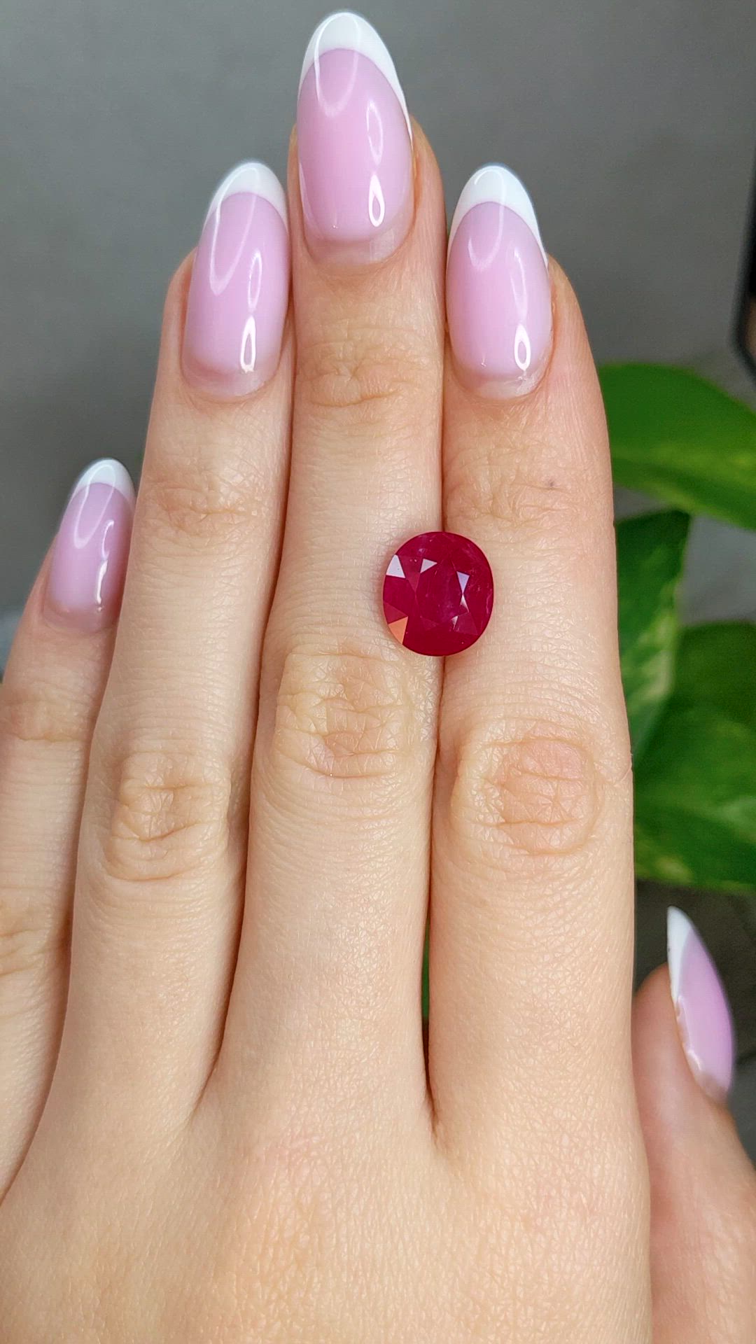 5.83 Ct. Purplish Red Ruby from Mozambique Size Video