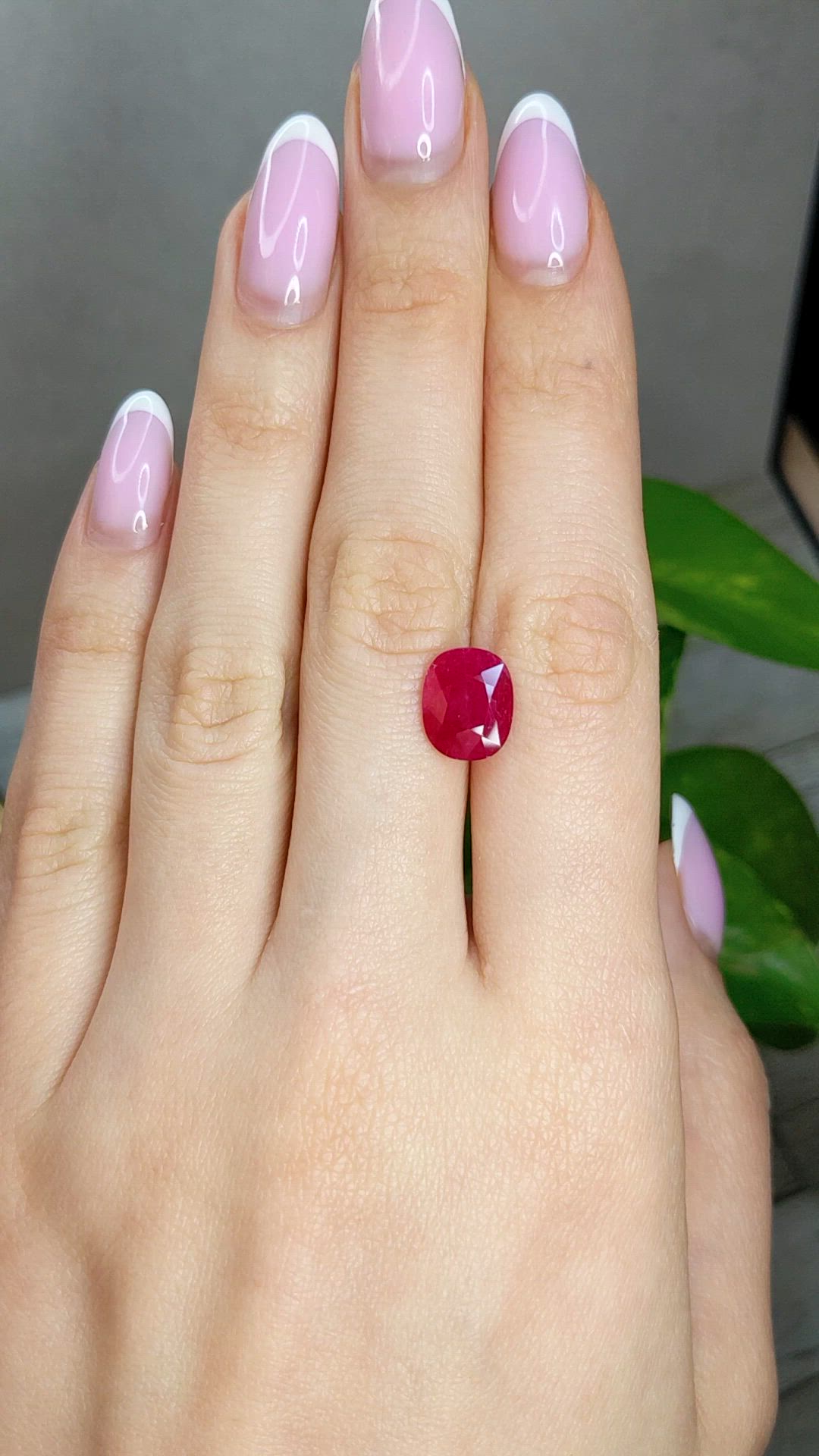 3.88 Ct. Pinkish Red Ruby from Mozambique Size Video