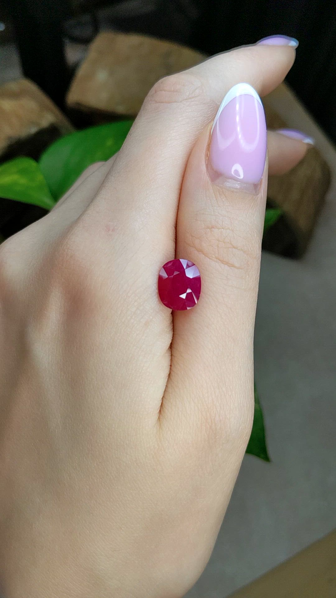 4.18 Ct. Pinkish Red Ruby from Mozambique Size Video