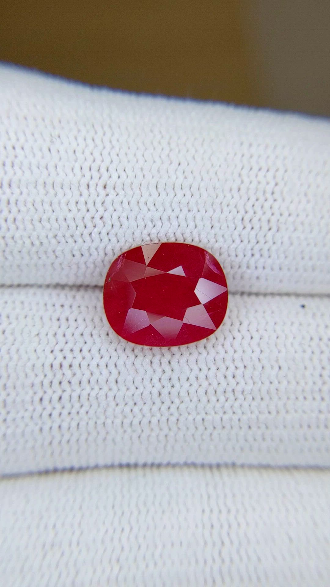 4.18 Ct. Pinkish Red Ruby from Mozambique Size Video