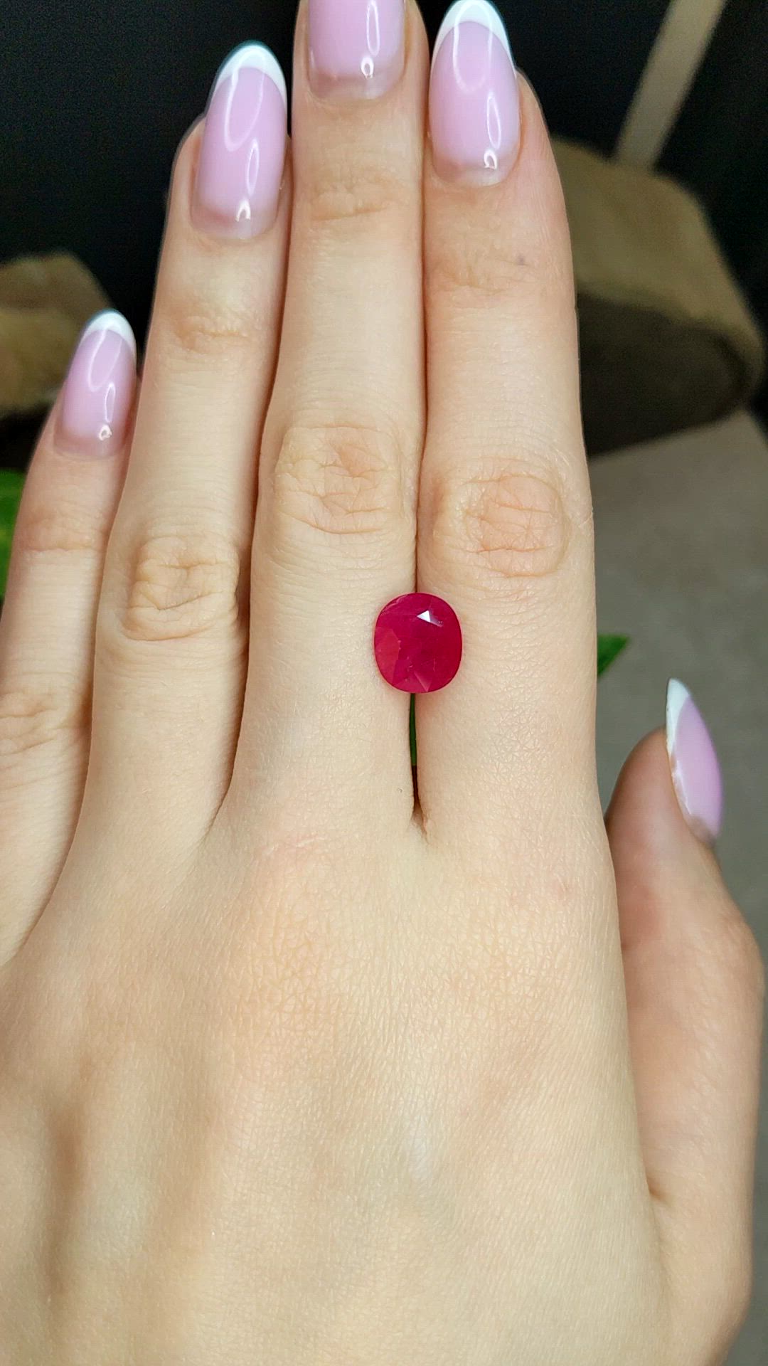 3.59 Ct. Ruby from Mozambique Size Video