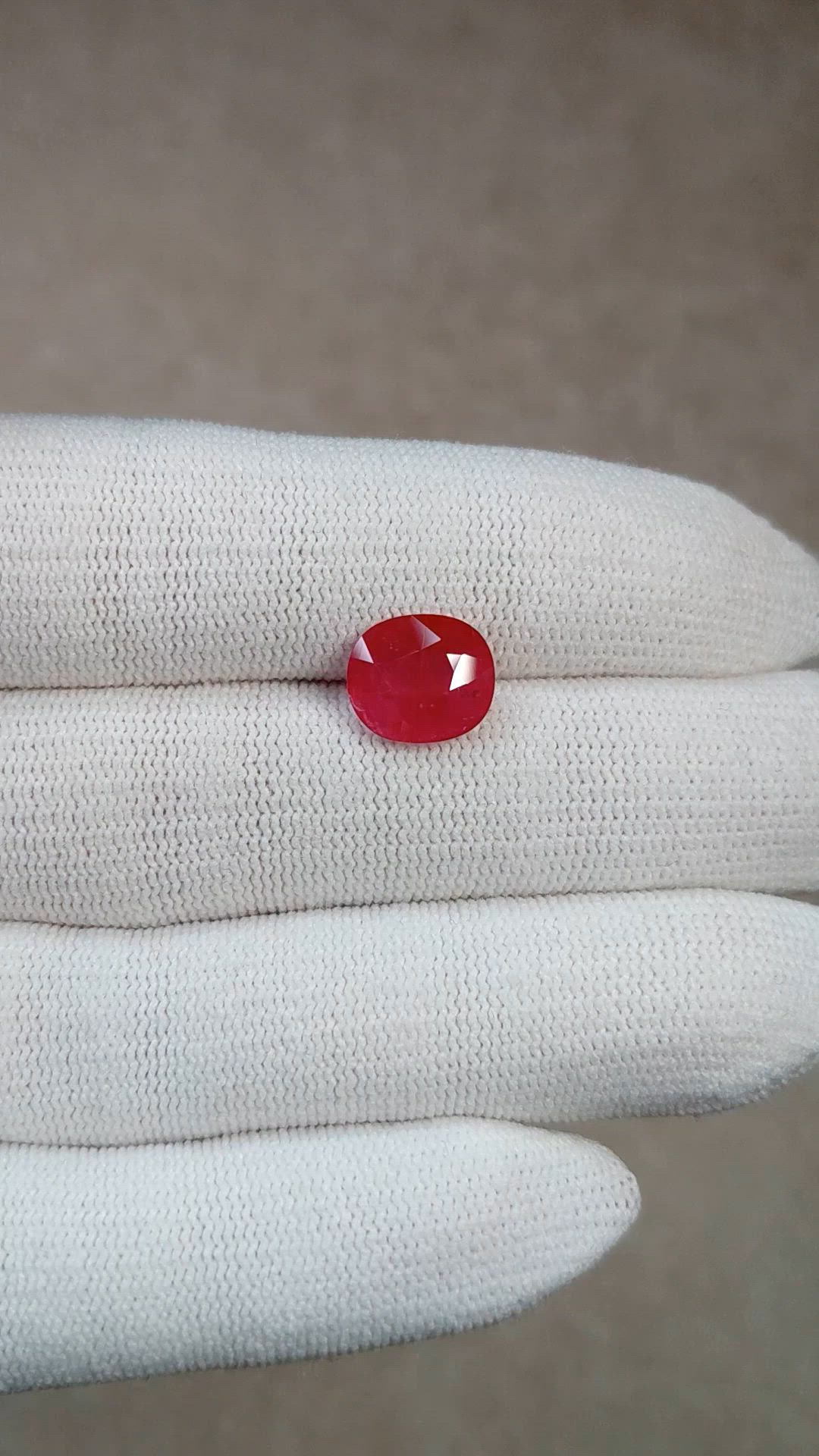 3.59 Ct. Ruby from Mozambique Size Video