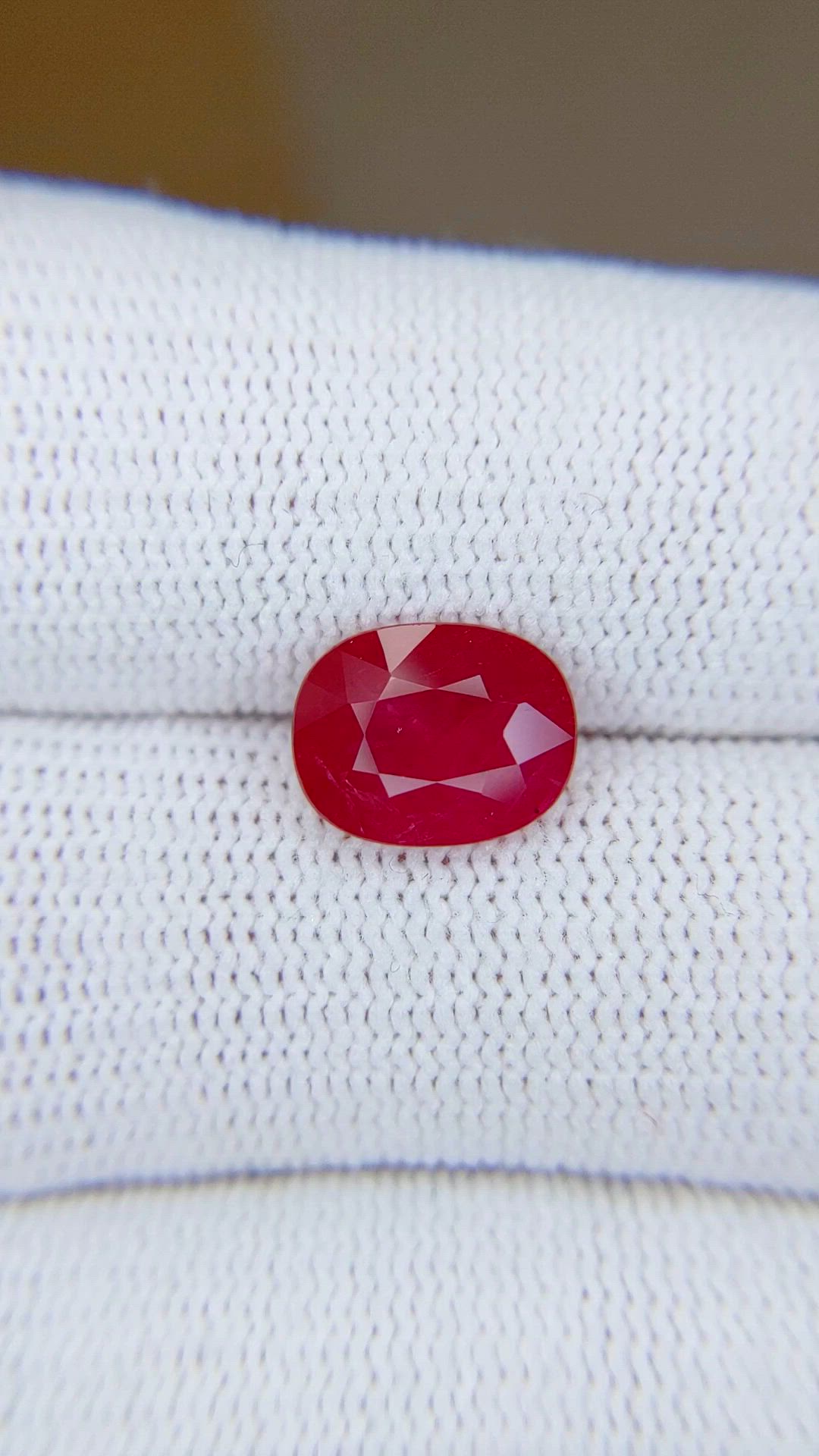 3.23 Ct. Pinkish Red Ruby from Mozambique Size Video