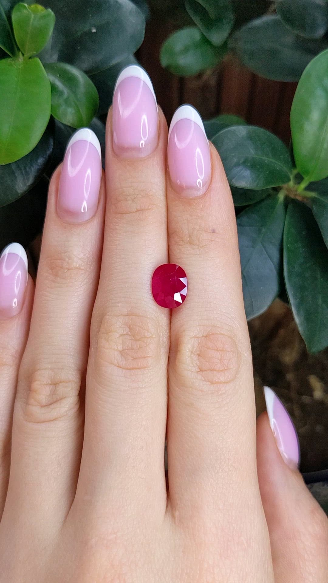 3.23 Ct. Pinkish Red Ruby from Mozambique Size Video